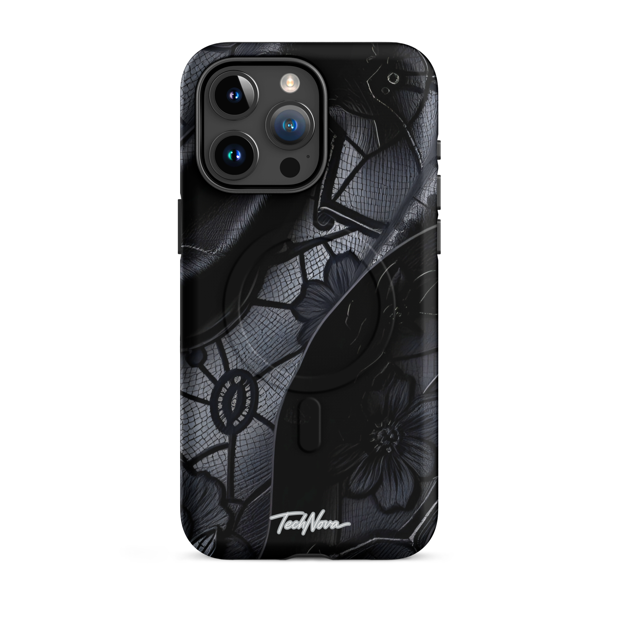 Coque iPhone MagSafe TechNova Couture Signature - Design premium haute couture avec protection renforcée et compatibilité MagSafe