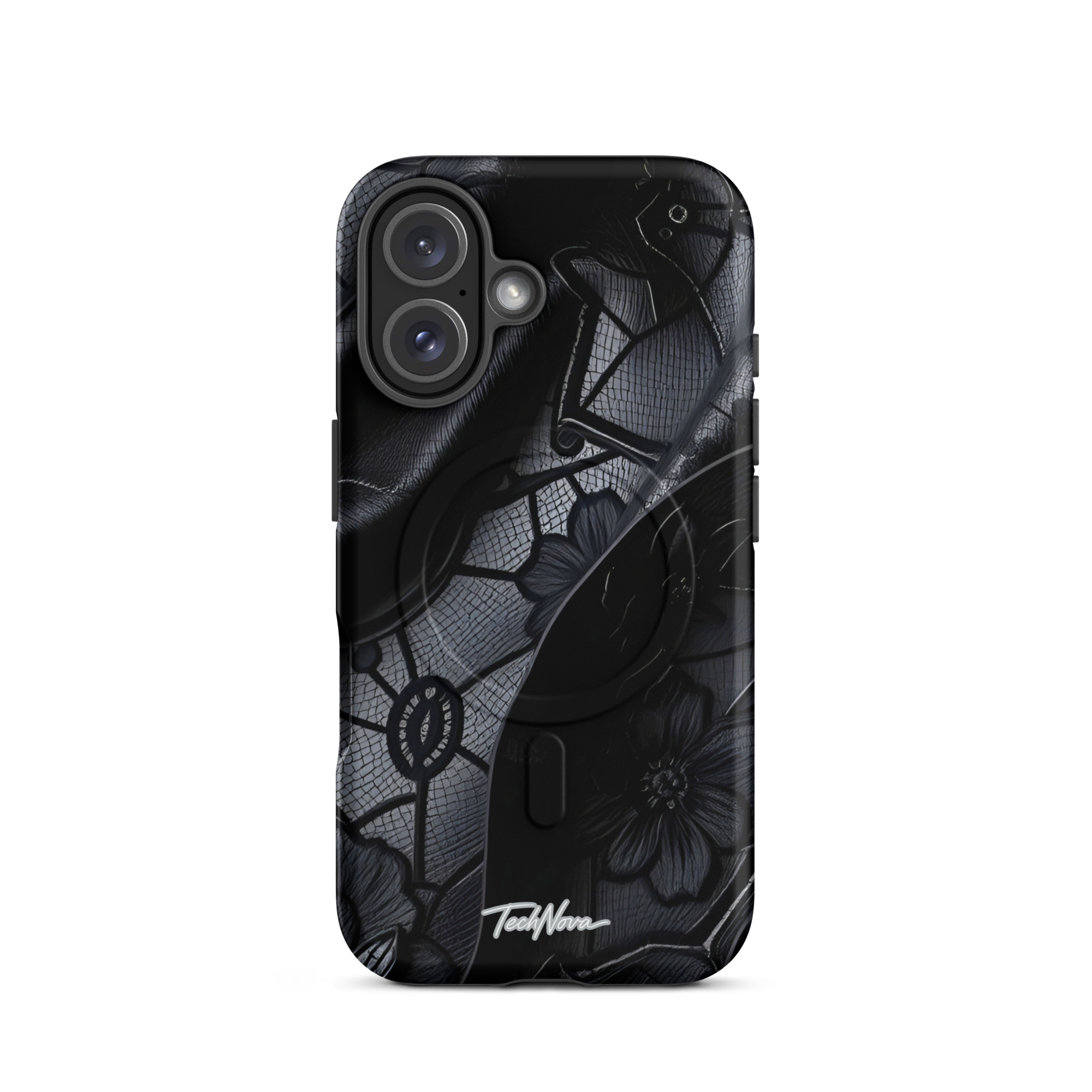 Coque iPhone MagSafe TechNova Couture Signature - Design premium haute couture avec protection renforcée et compatibilité MagSafe