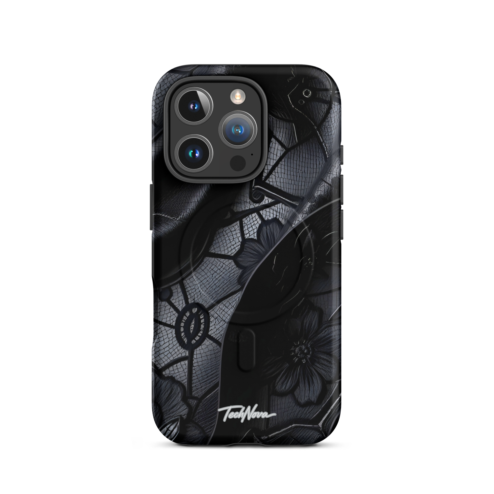 Coque iPhone MagSafe TechNova Couture Signature - Design premium haute couture avec protection renforcée et compatibilité MagSafe