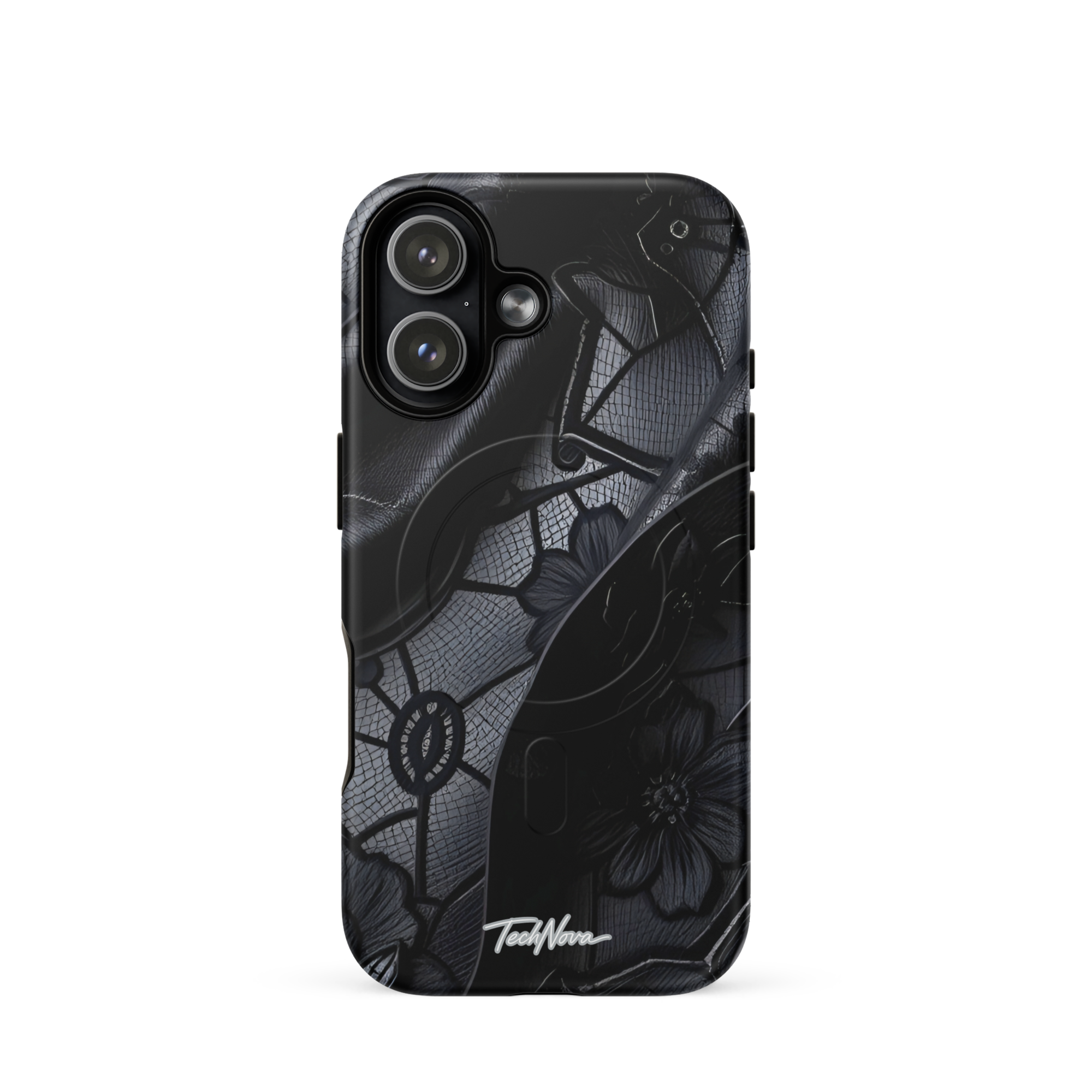 Coque iPhone MagSafe TechNova Couture Signature - Design premium haute couture avec protection renforcée et compatibilité MagSafe