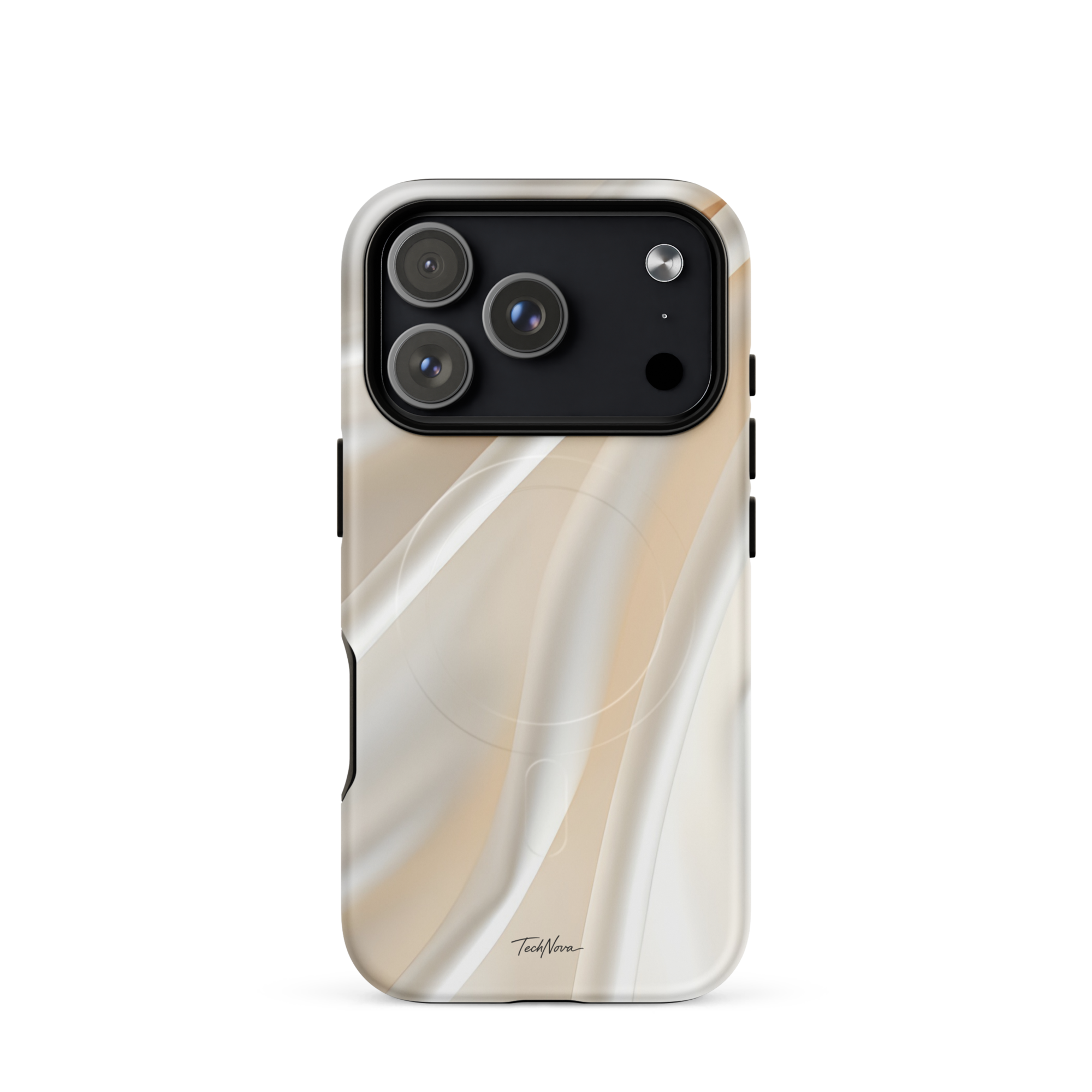 Coque iPhone MagSafe TechNova Couture Signature - Design premium haute couture avec protection renforcée et compatibilité MagSafe