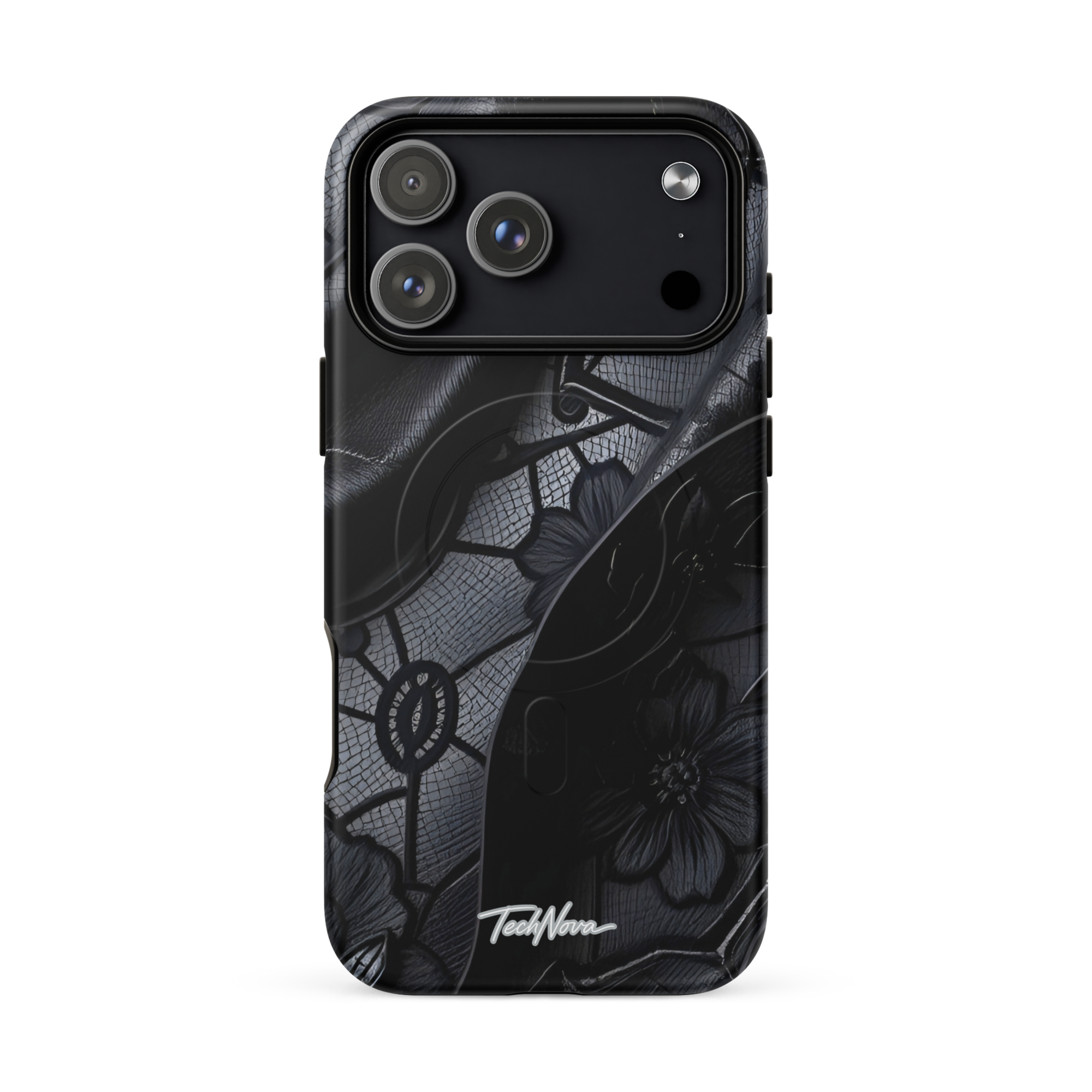 Coque iPhone MagSafe TechNova Couture Signature - Design premium haute couture avec protection renforcée et compatibilité MagSafe