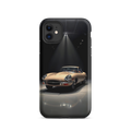 Coque iPhone rigide voiture vintage Jaguar E-Type beige TechNova finition mate protection premium automobile classique