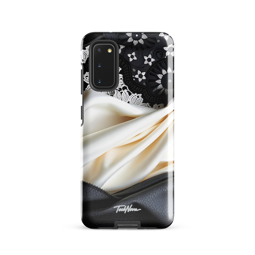 Coque Samsung TechNova Couture Signature - Protection premium haute couture double couche avec charge par induction