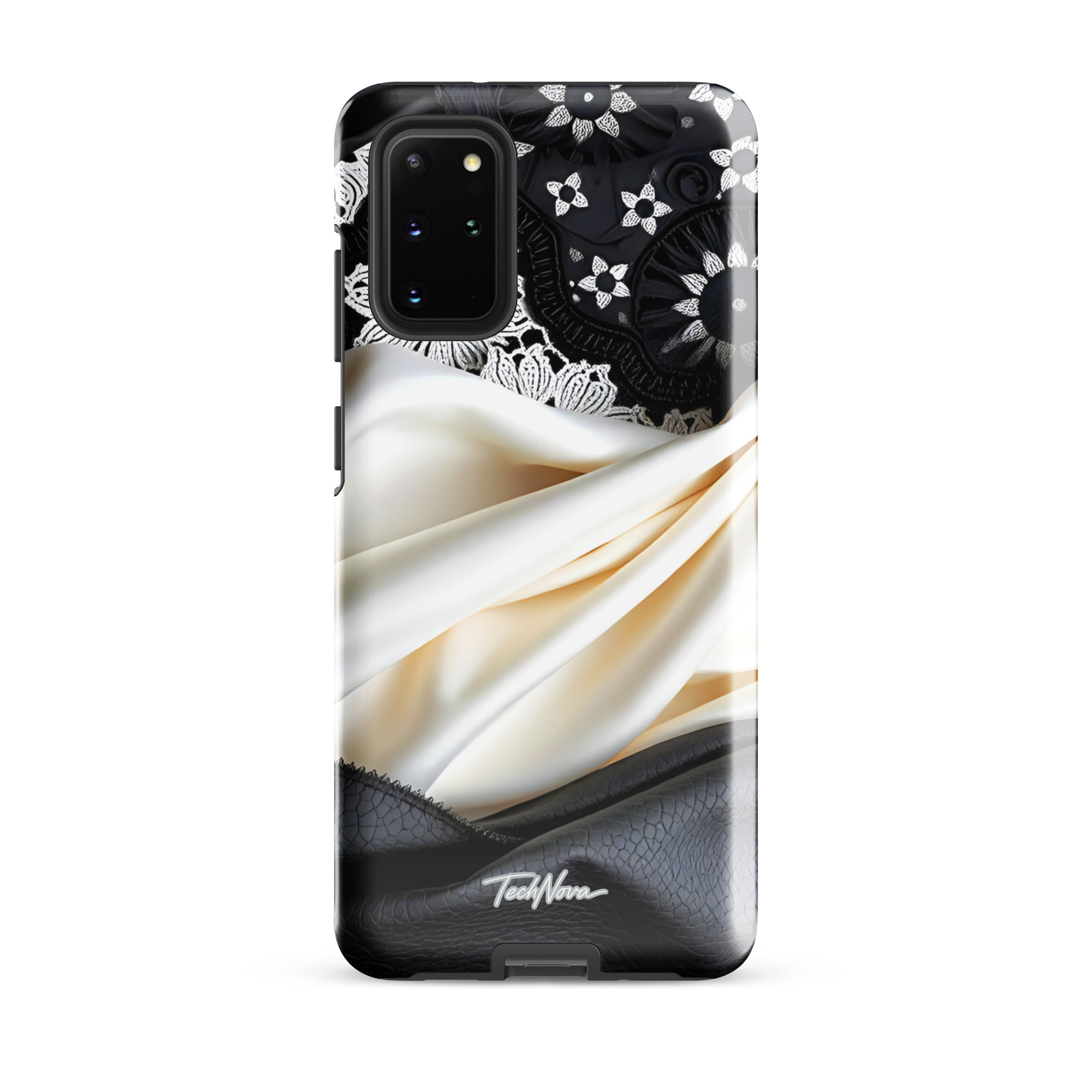 Coque Samsung TechNova Couture Signature - Protection premium haute couture double couche avec charge par induction