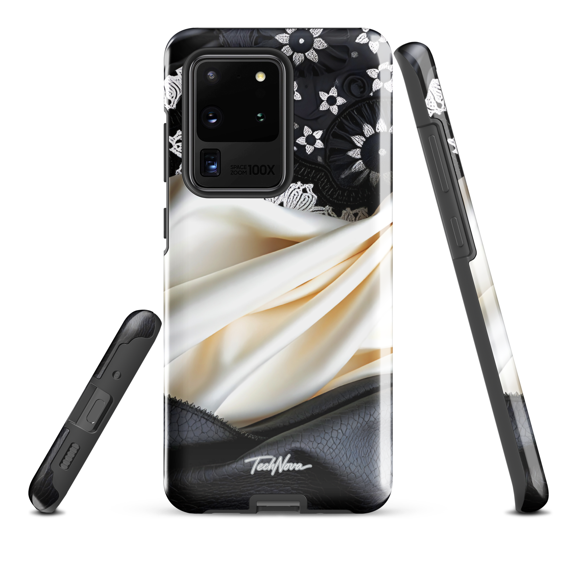 Coque Samsung TechNova Couture Signature - Protection premium haute couture double couche avec charge par induction