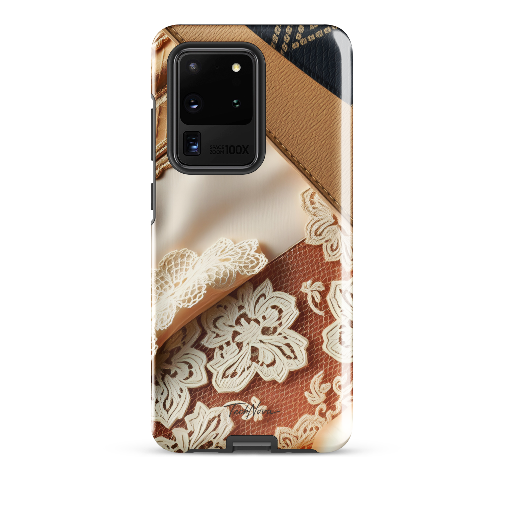 Coque Samsung TechNova Couture Signature - Protection premium haute couture double couche avec charge par induction
