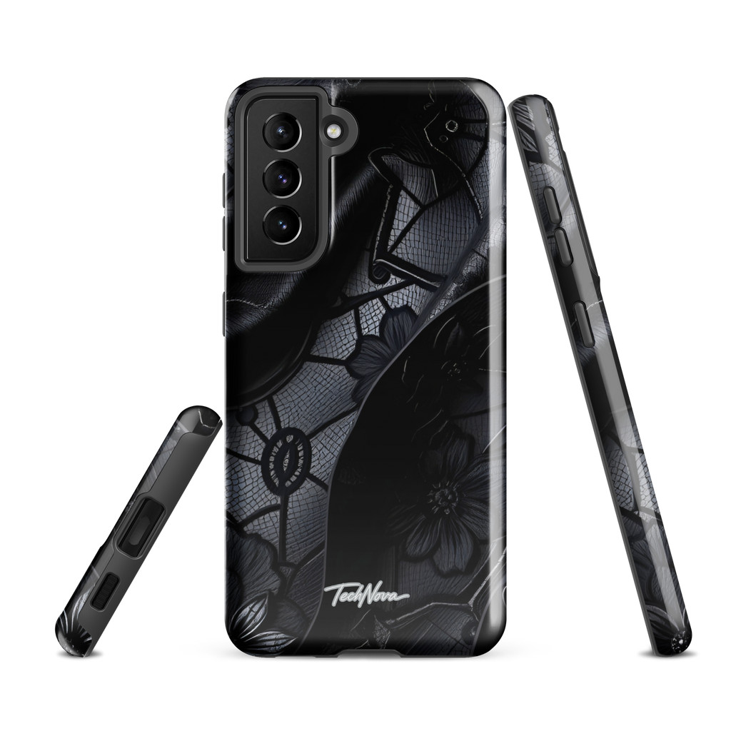Coque Samsung TechNova Couture Signature - Protection premium haute couture double couche avec charge par induction