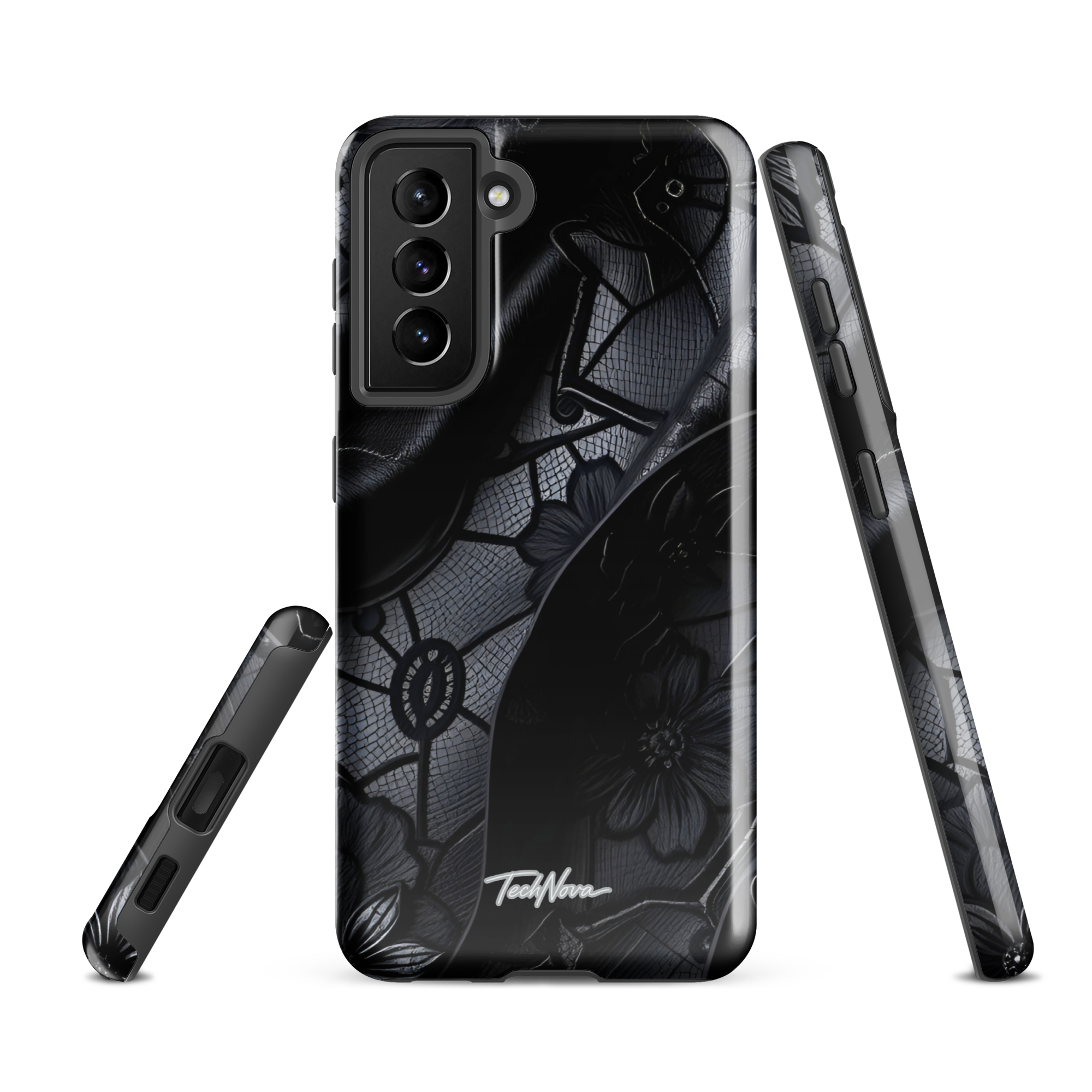 Coque Samsung TechNova Couture Signature - Protection premium haute couture double couche avec charge par induction