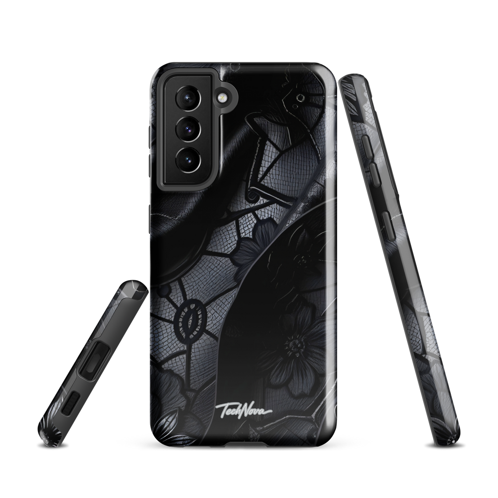 Coque Samsung TechNova Couture Signature - Protection premium haute couture double couche avec charge par induction