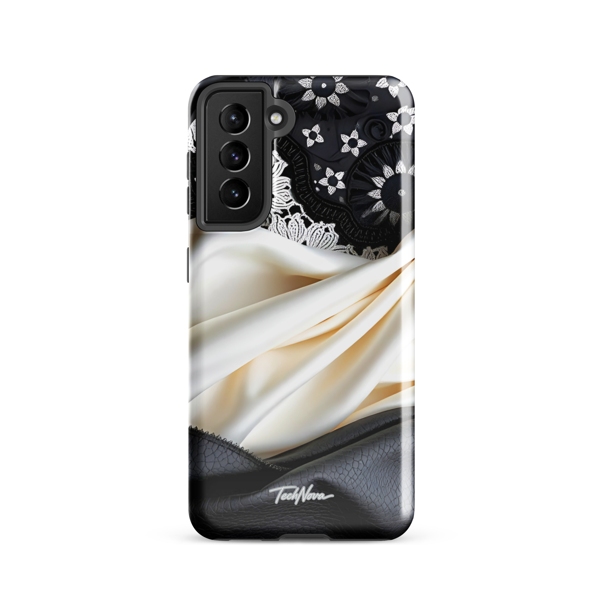 Coque Samsung TechNova Couture Signature - Protection premium haute couture double couche avec charge par induction