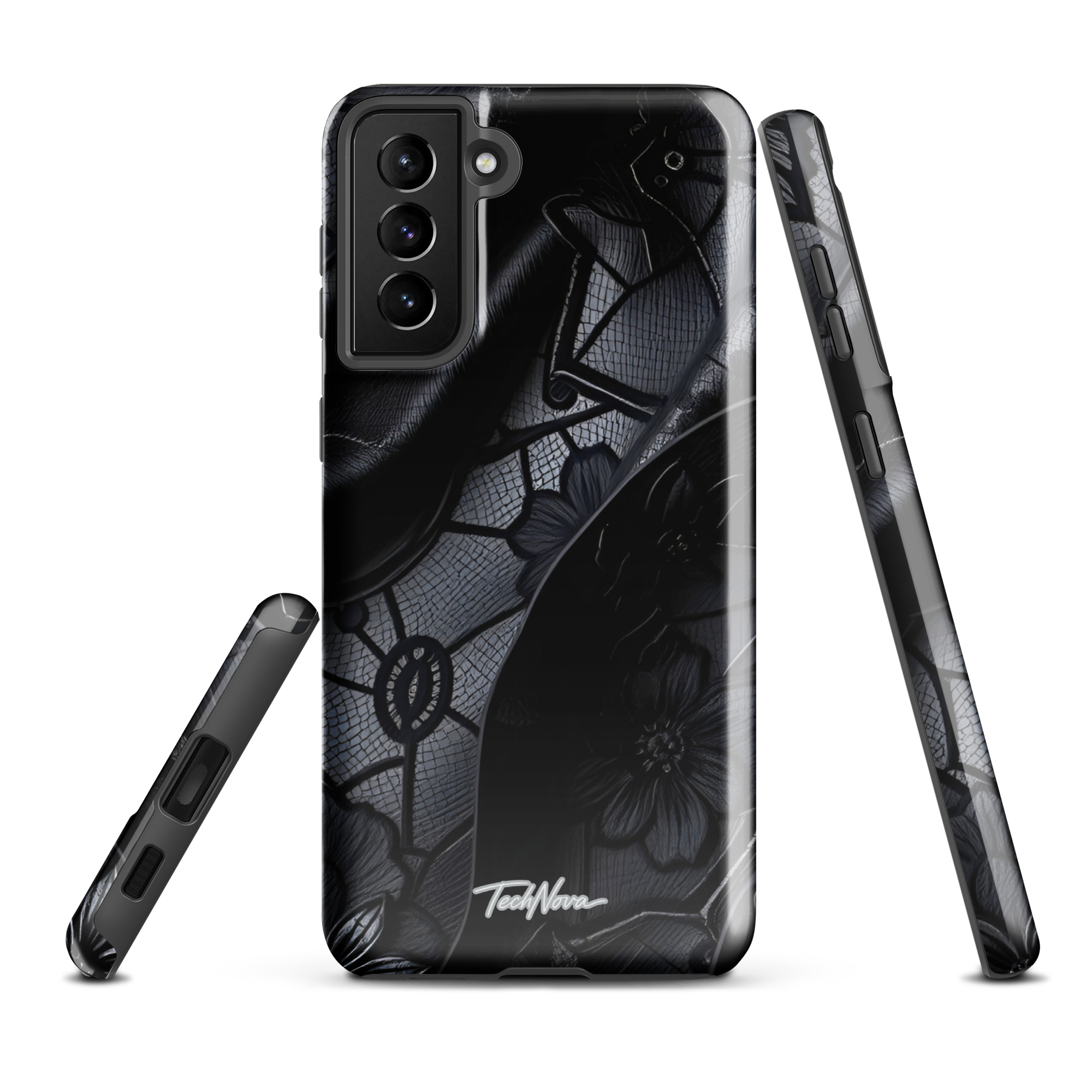 Coque Samsung TechNova Couture Signature - Protection premium haute couture double couche avec charge par induction