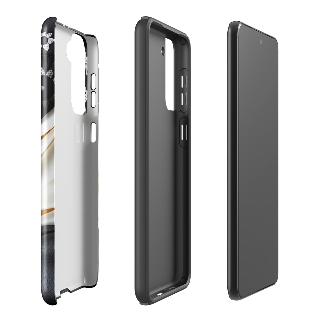 Coque Samsung TechNova Couture Signature - Protection premium haute couture double couche avec charge par induction