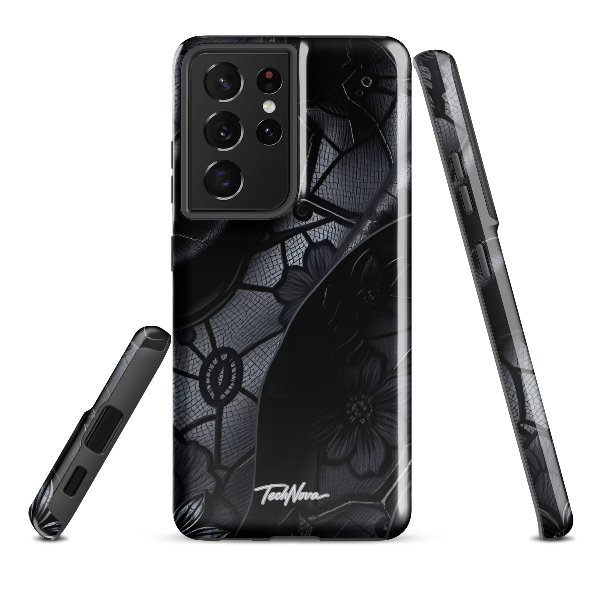 Coque Samsung TechNova Couture Signature - Protection premium haute couture double couche avec charge par induction