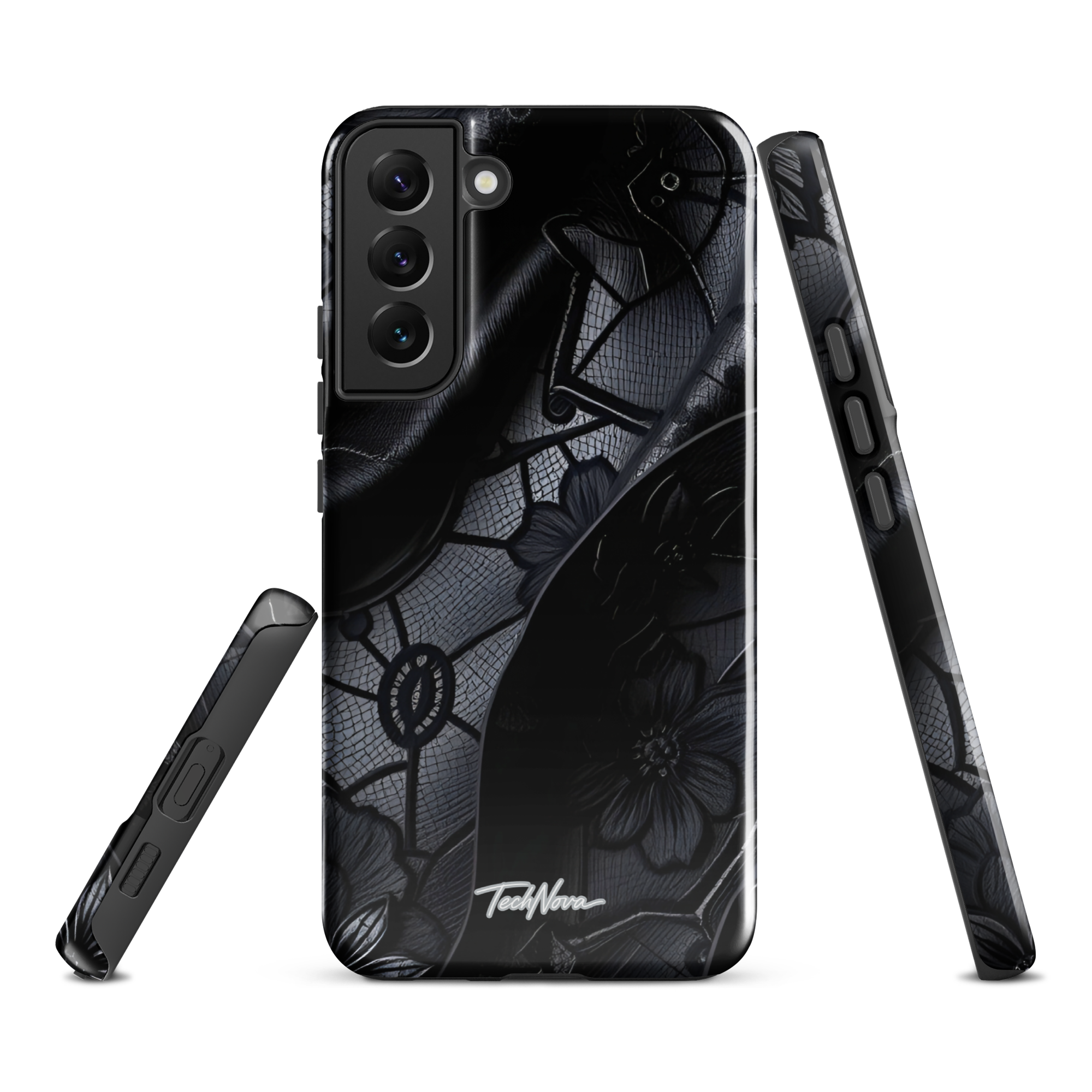 Coque Samsung TechNova Couture Signature - Protection premium haute couture double couche avec charge par induction
