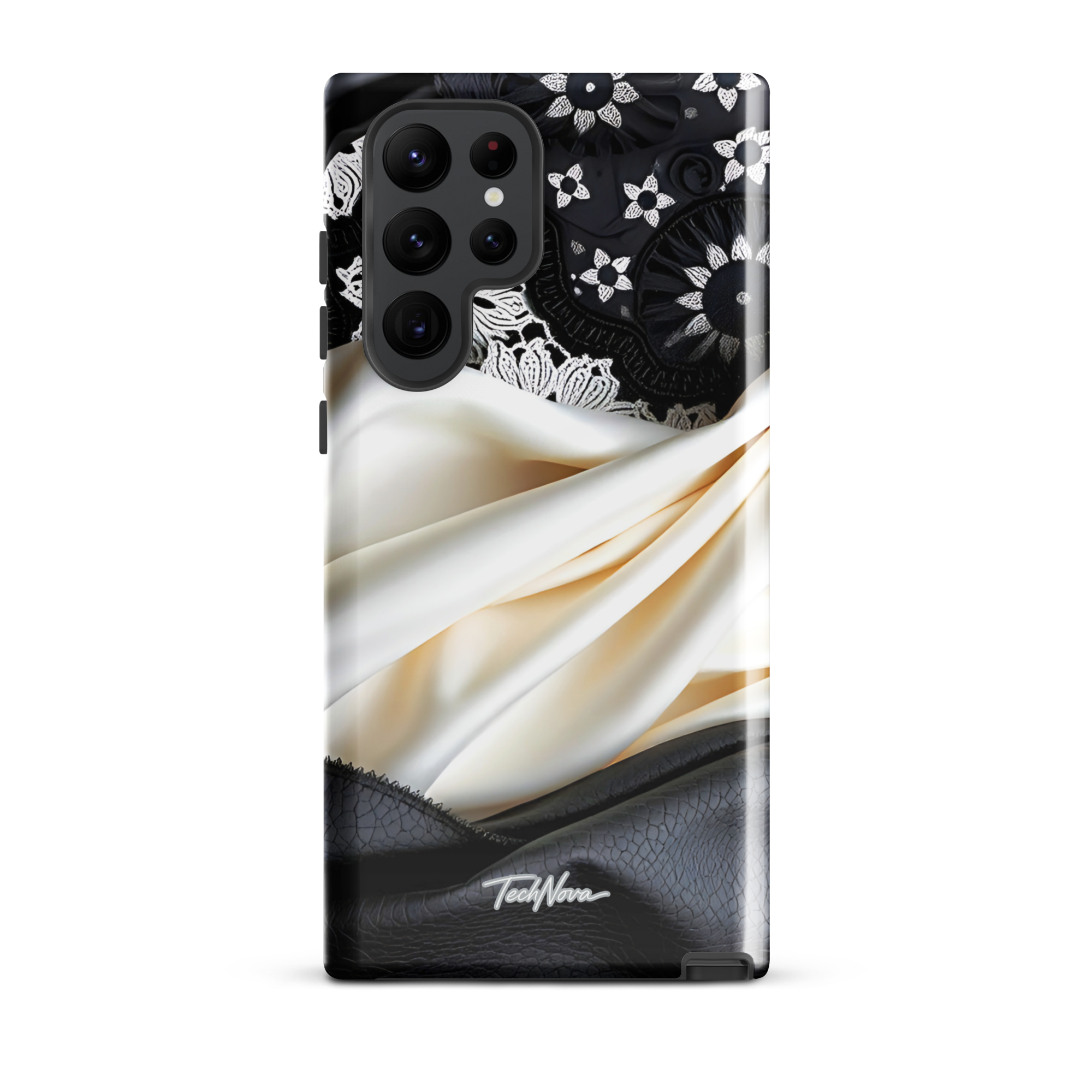 Coque Samsung TechNova Couture Signature - Protection premium haute couture double couche avec charge par induction