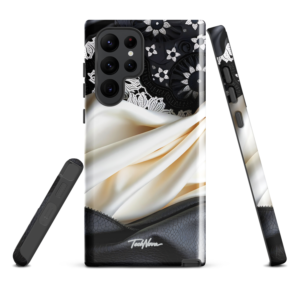 Coque Samsung TechNova Couture Signature - Protection premium haute couture double couche avec charge par induction