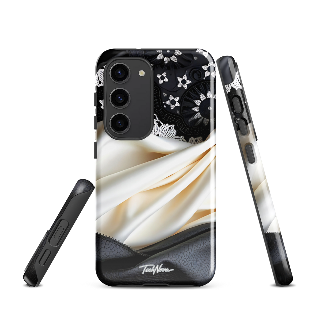 Coque Samsung TechNova Couture Signature - Protection premium haute couture double couche avec charge par induction