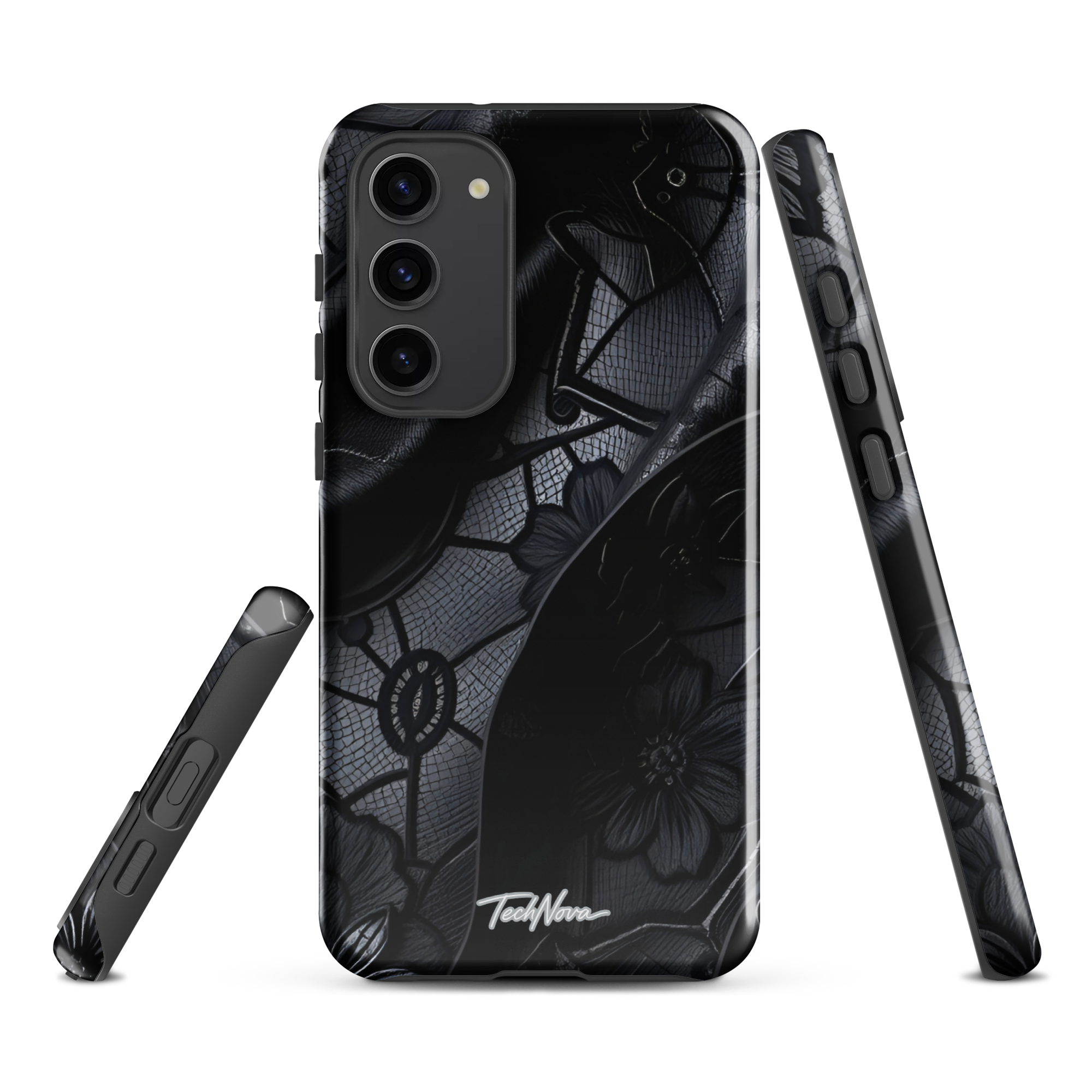 Coque Samsung TechNova Couture Signature - Protection premium haute couture double couche avec charge par induction