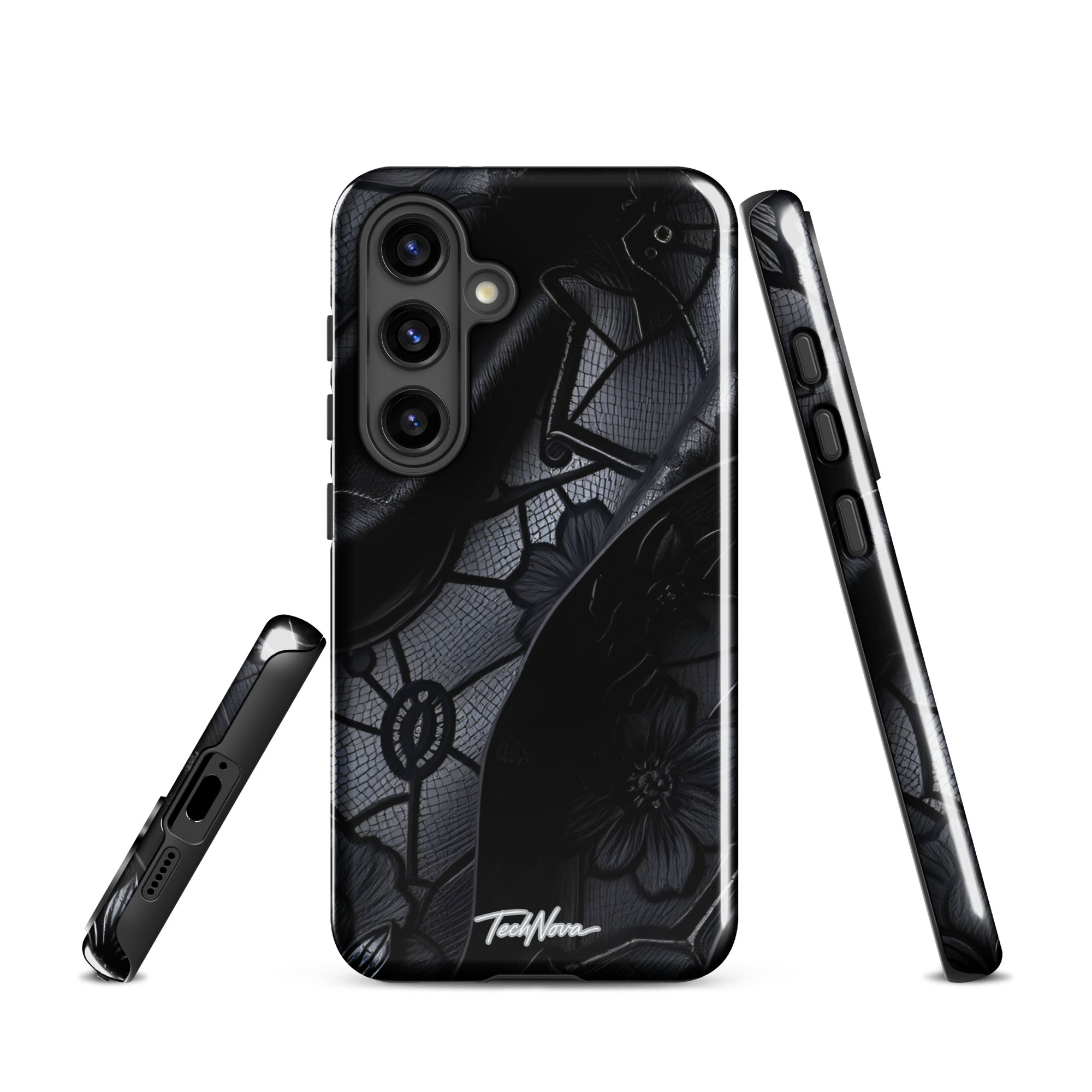 Coque Samsung TechNova Couture Signature - Protection premium haute couture double couche avec charge par induction