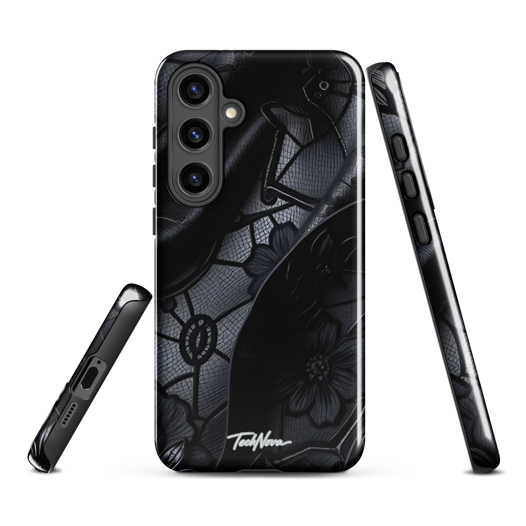 Coque Samsung TechNova Couture Signature - Protection premium haute couture double couche avec charge par induction