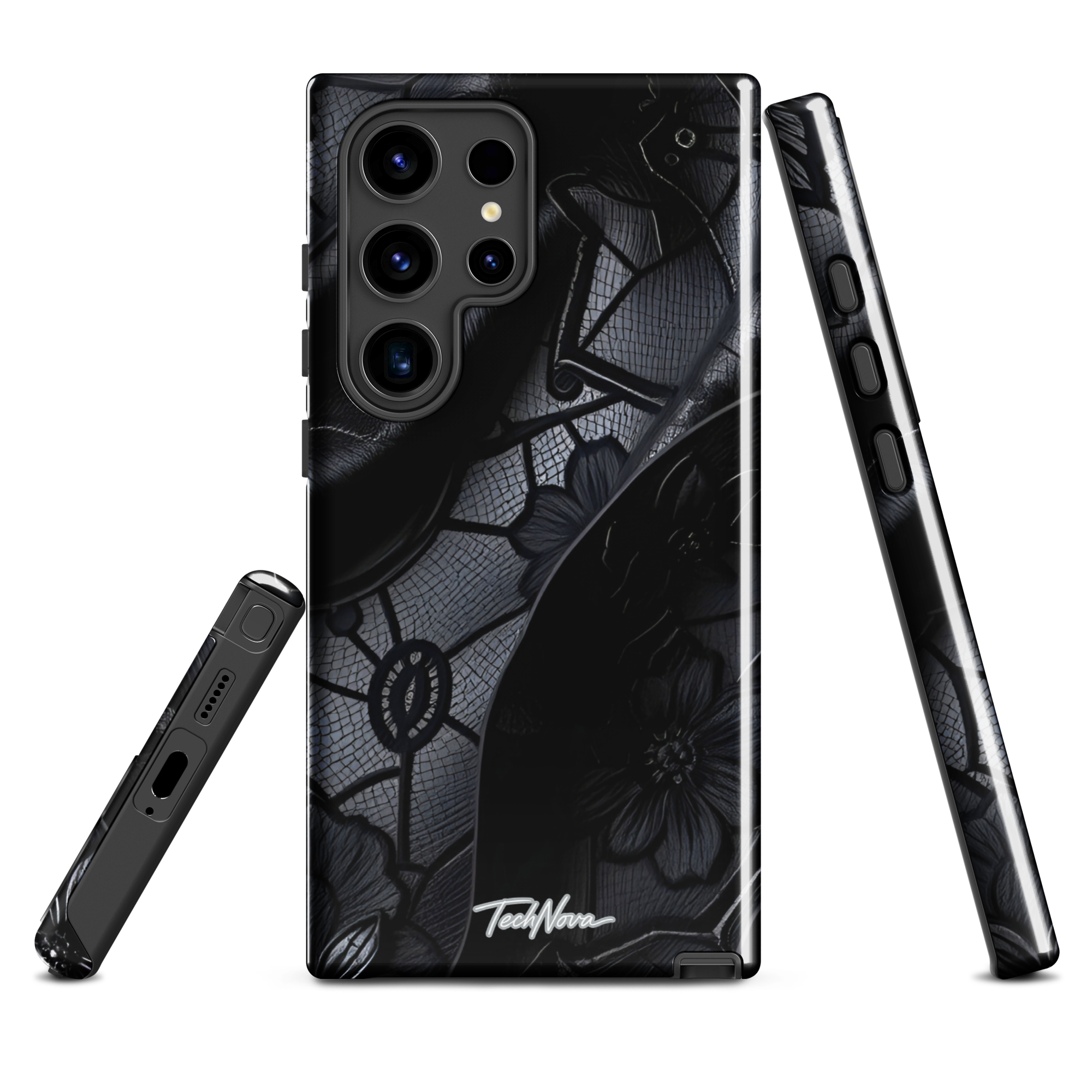 Coque Samsung TechNova Couture Signature - Protection premium haute couture double couche avec charge par induction