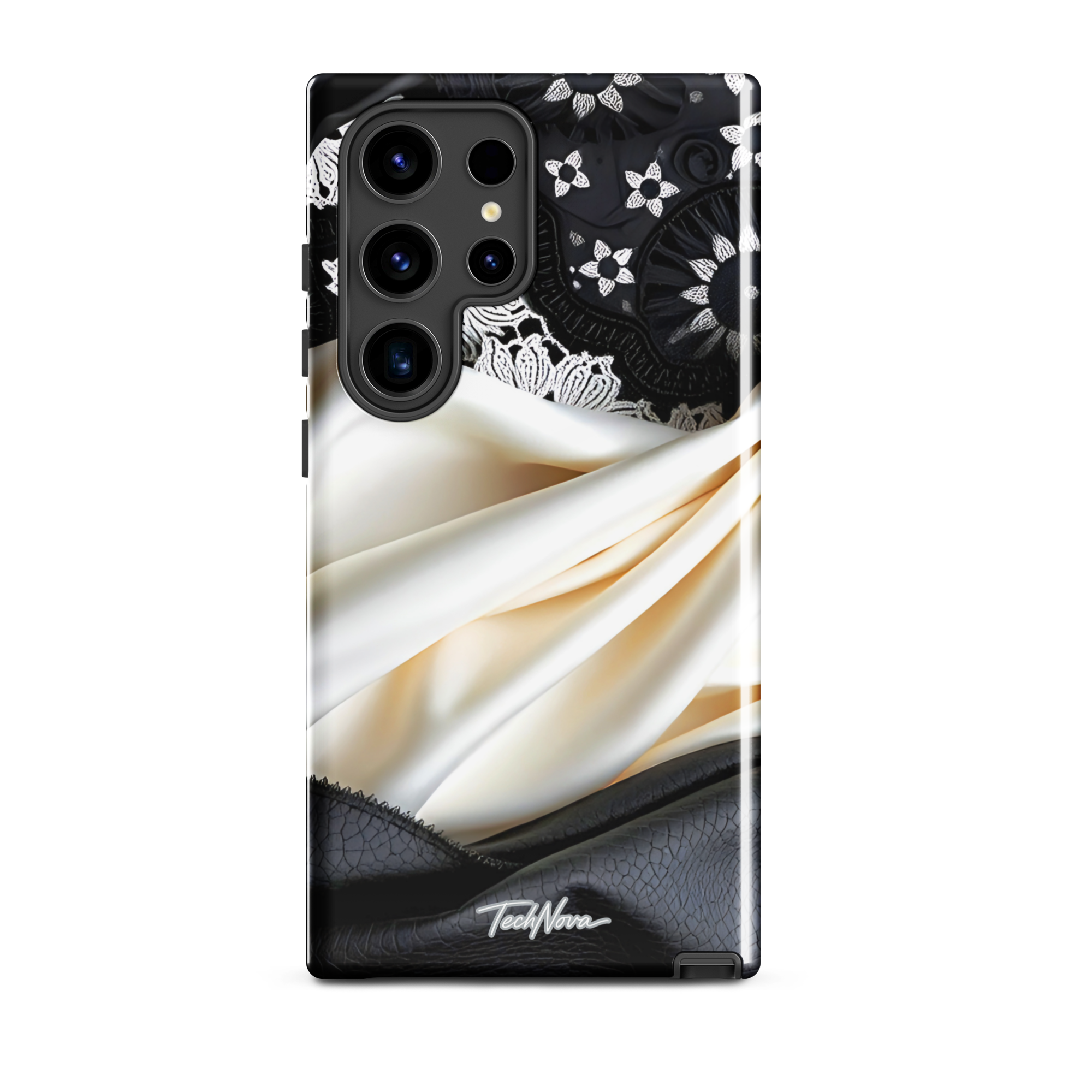 Coque Samsung TechNova Couture Signature - Protection premium haute couture double couche avec charge par induction