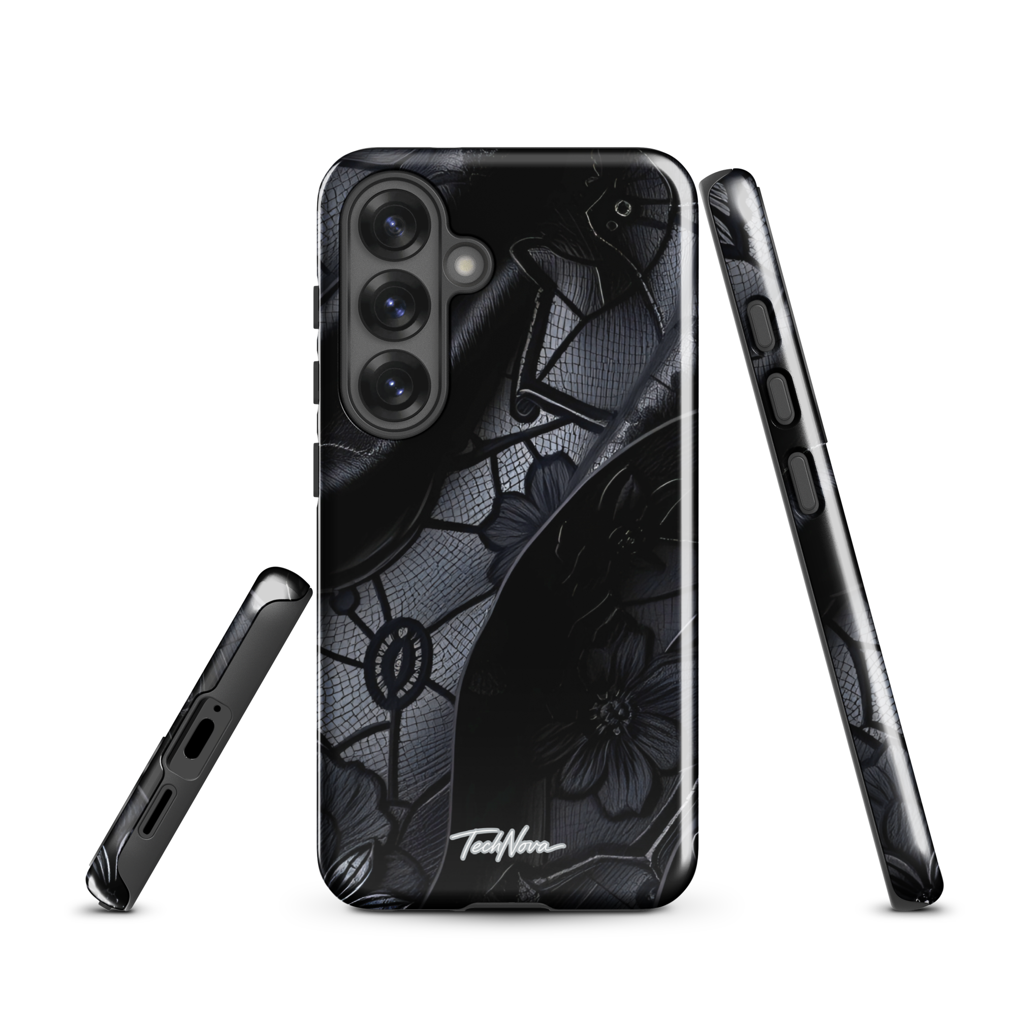 Coque Samsung TechNova Couture Signature - Protection premium haute couture double couche avec charge par induction