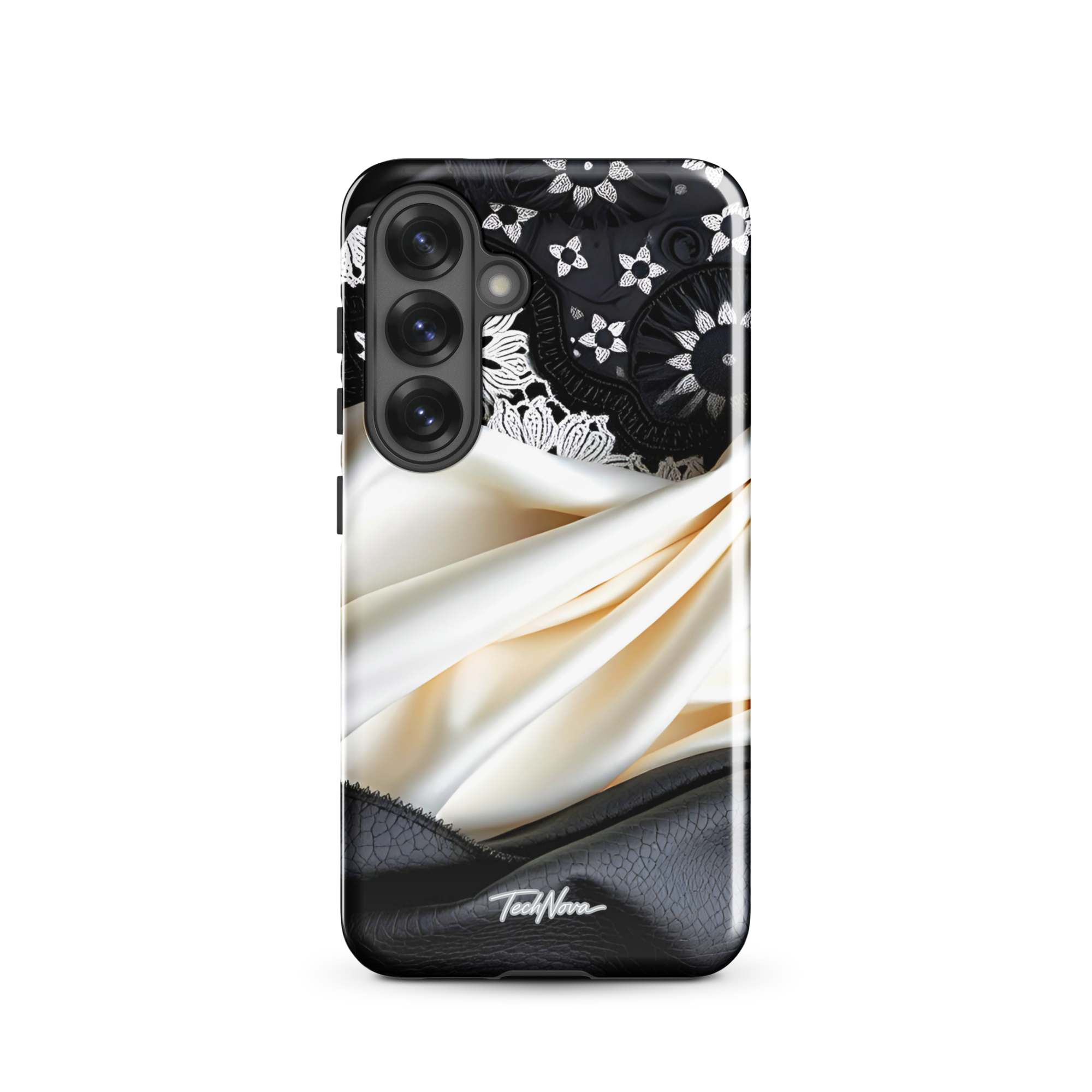 Coque Samsung TechNova Couture Signature - Protection premium haute couture double couche avec charge par induction