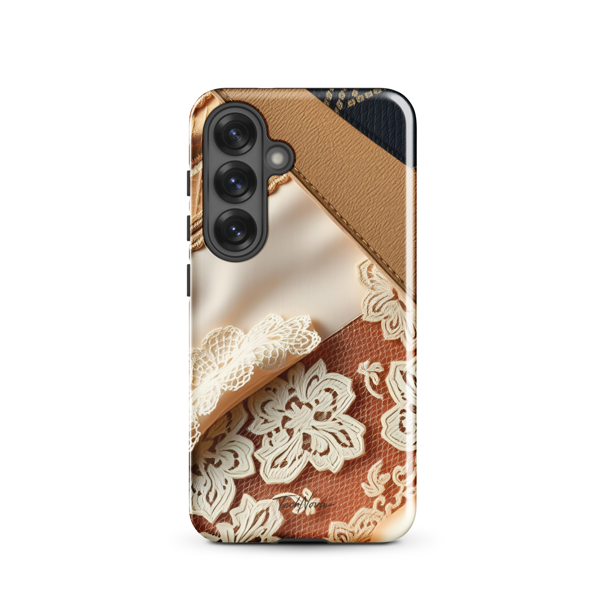 Coque Samsung TechNova Couture Signature - Protection premium haute couture double couche avec charge par induction