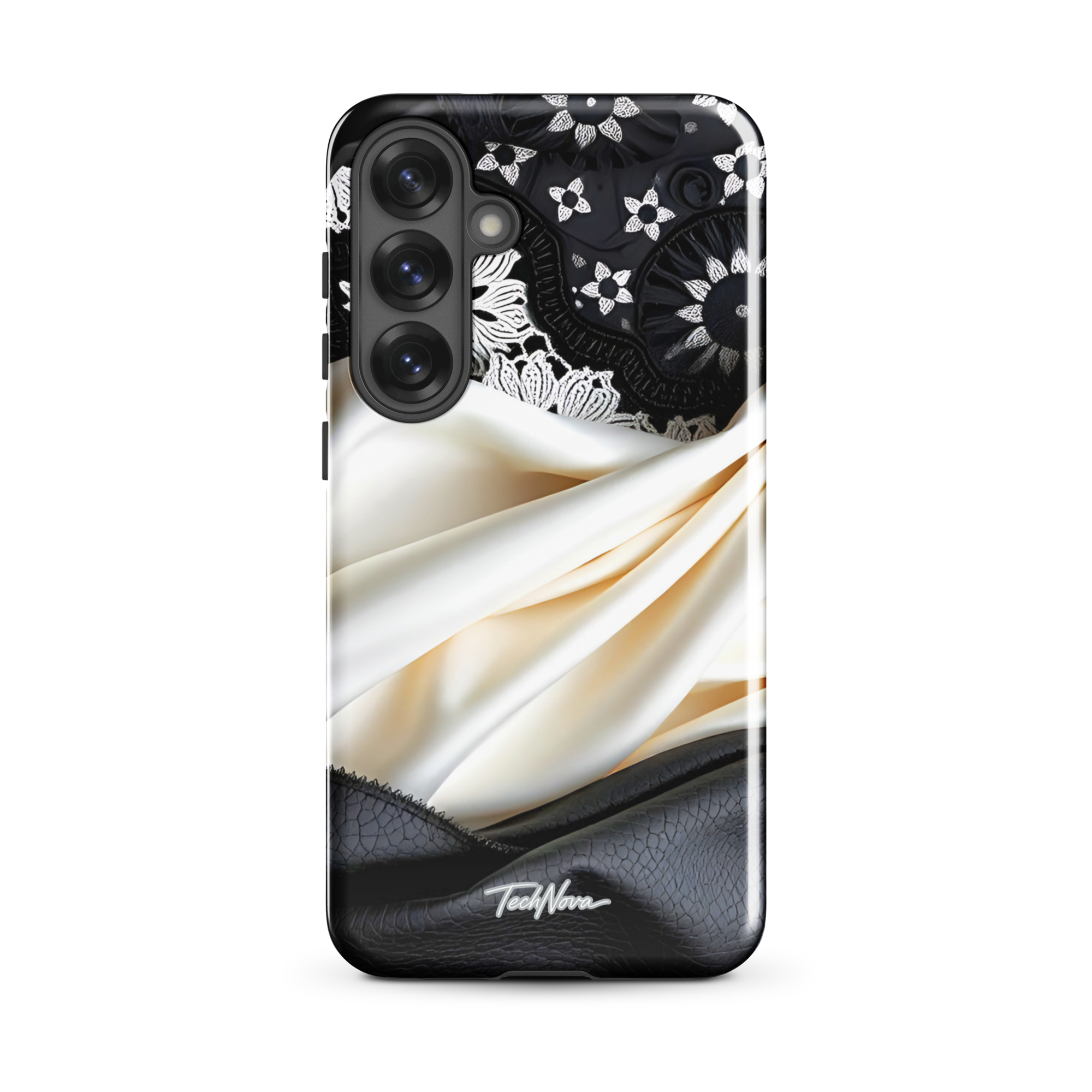 Coque Samsung TechNova Couture Signature - Protection premium haute couture double couche avec charge par induction