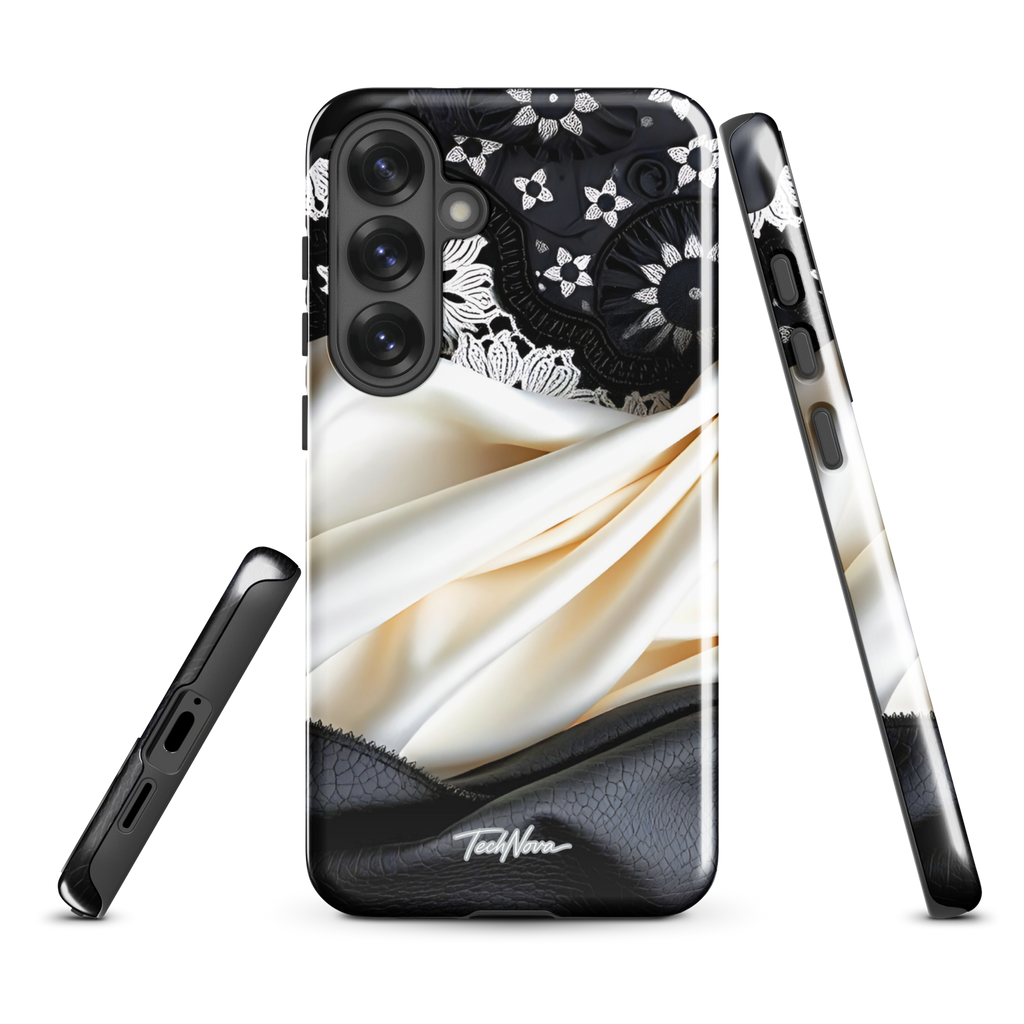 Coque Samsung TechNova Couture Signature - Protection premium haute couture double couche avec charge par induction