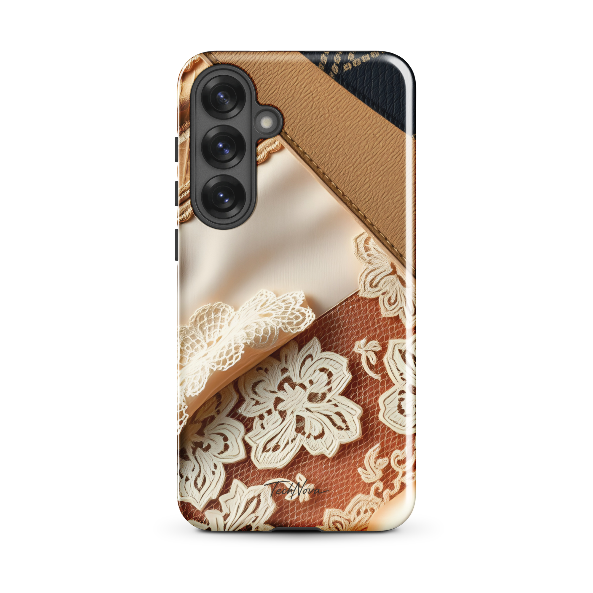 Coque Samsung TechNova Couture Signature - Protection premium haute couture double couche avec charge par induction