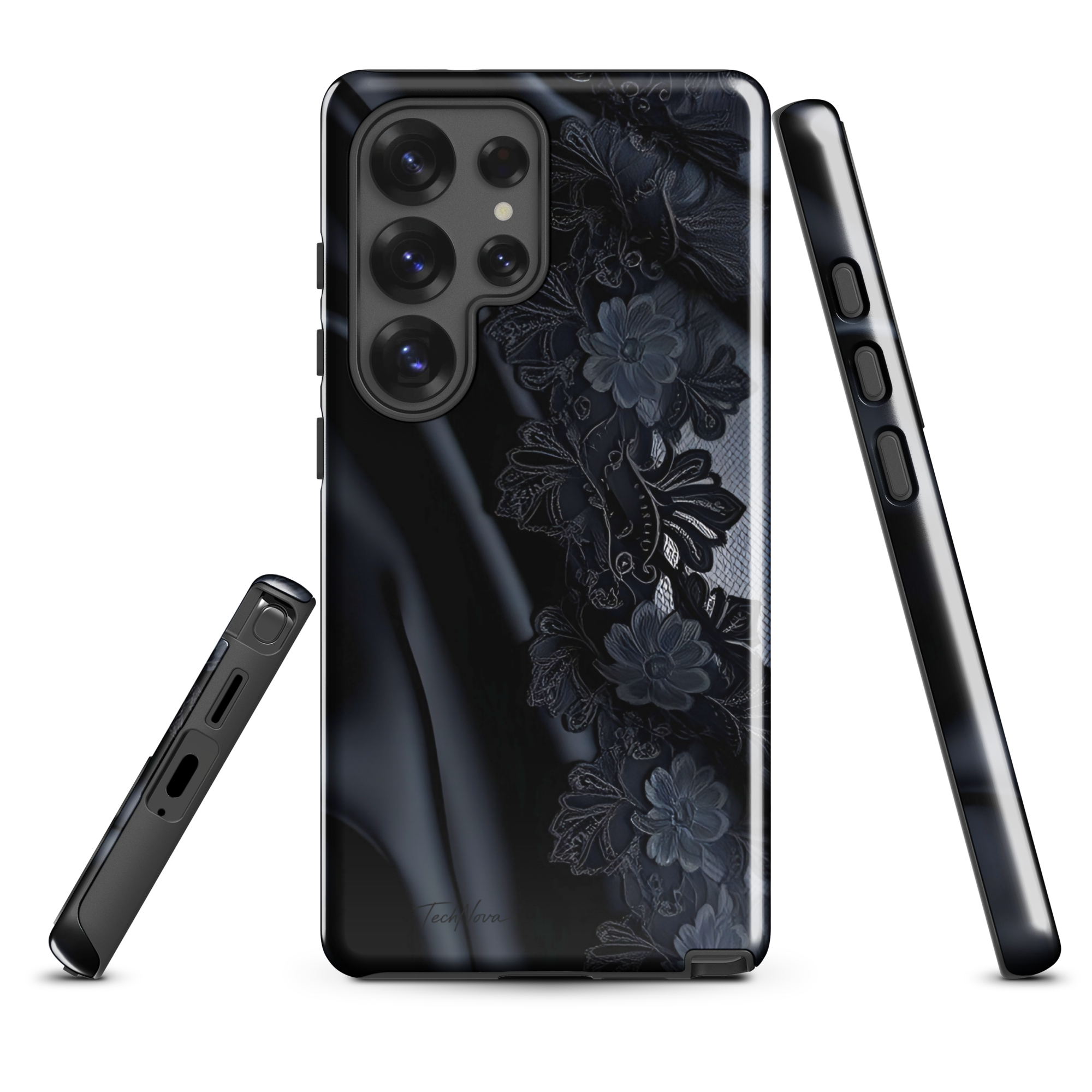 Coque Samsung TechNova Couture Signature - Protection premium haute couture double couche avec charge par induction