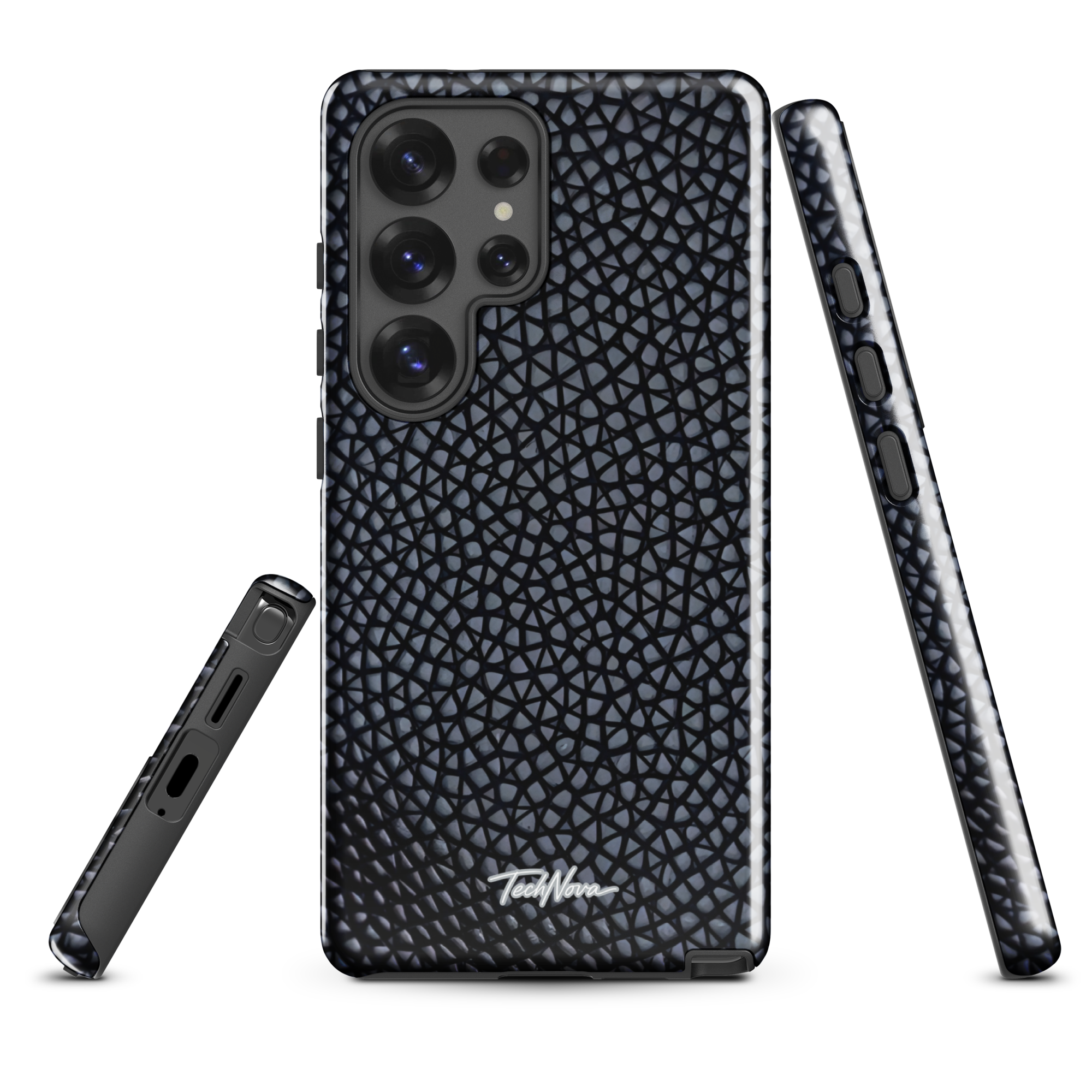 Coque Samsung TechNova Couture Signature - Protection premium haute couture double couche avec charge par induction