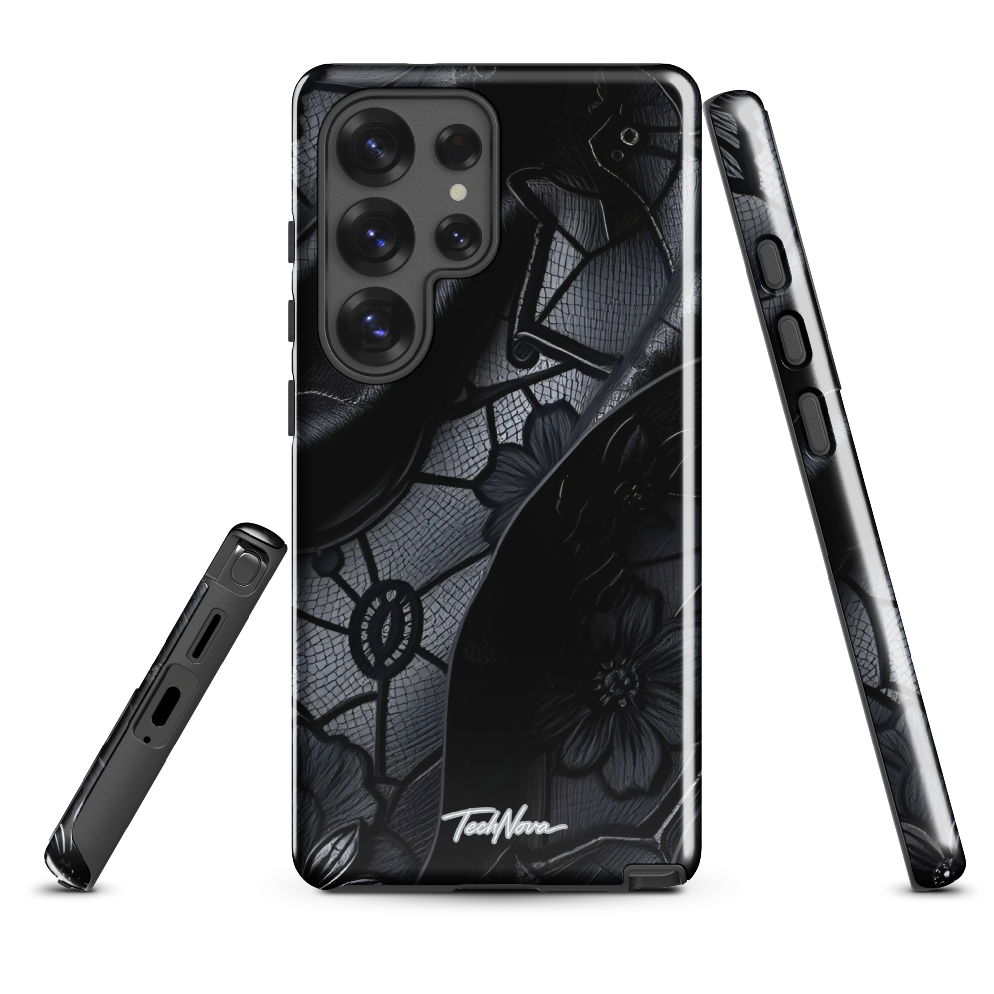 Coque Samsung TechNova Couture Signature - Protection premium haute couture double couche avec charge par induction