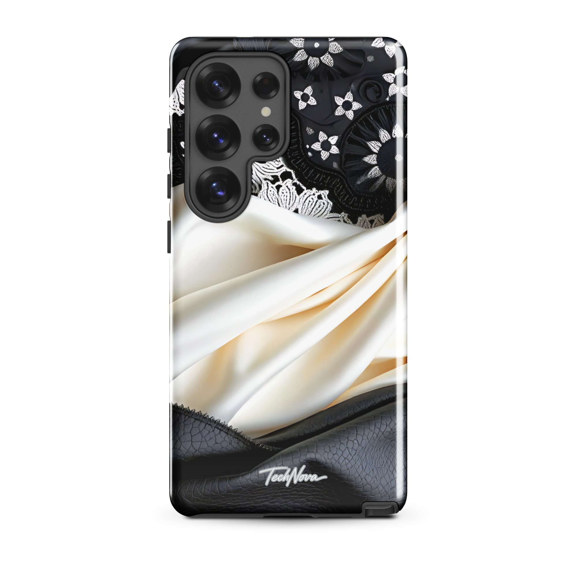 Coque Samsung TechNova Couture Signature - Protection premium haute couture double couche avec charge par induction