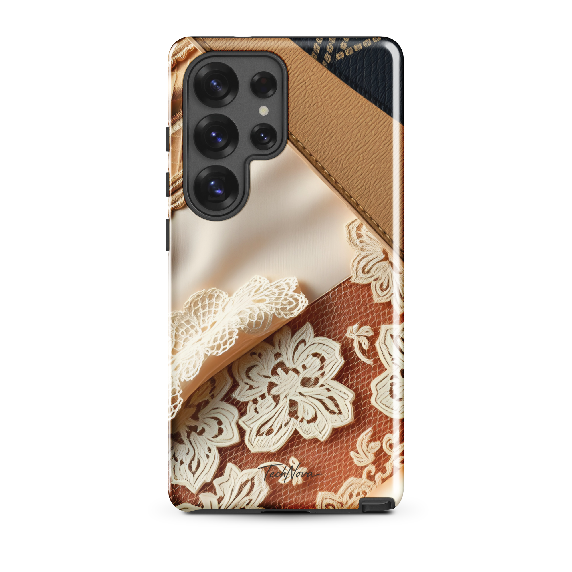 Coque Samsung TechNova Couture Signature - Protection premium haute couture double couche avec charge par induction