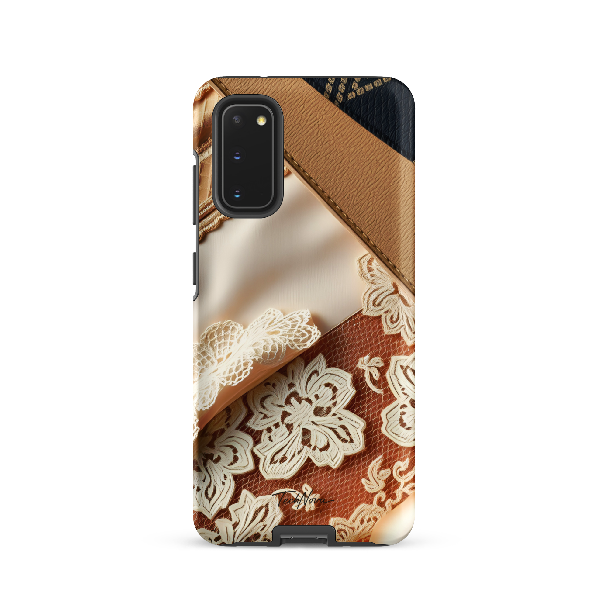 Coque Samsung TechNova Couture Signature - Protection premium haute couture double couche avec charge par induction