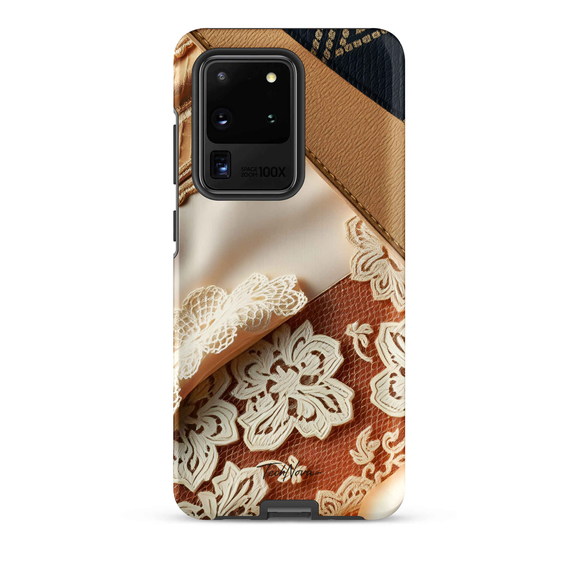 Coque Samsung TechNova Couture Signature - Protection premium haute couture double couche avec charge par induction