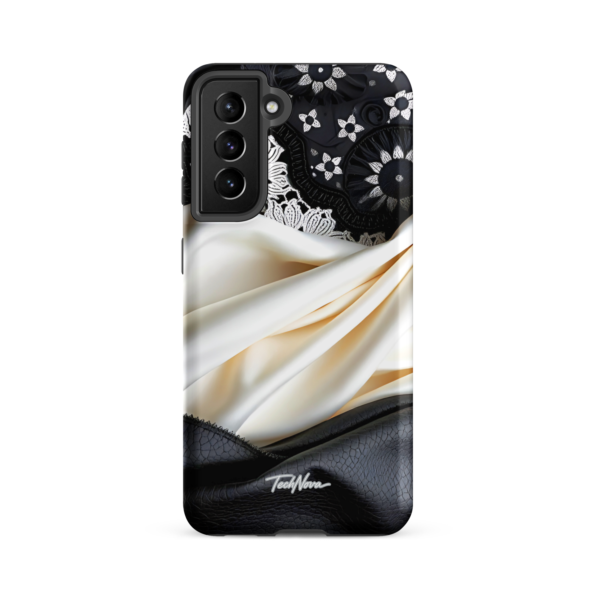 Coque Samsung TechNova Couture Signature - Protection premium haute couture double couche avec charge par induction