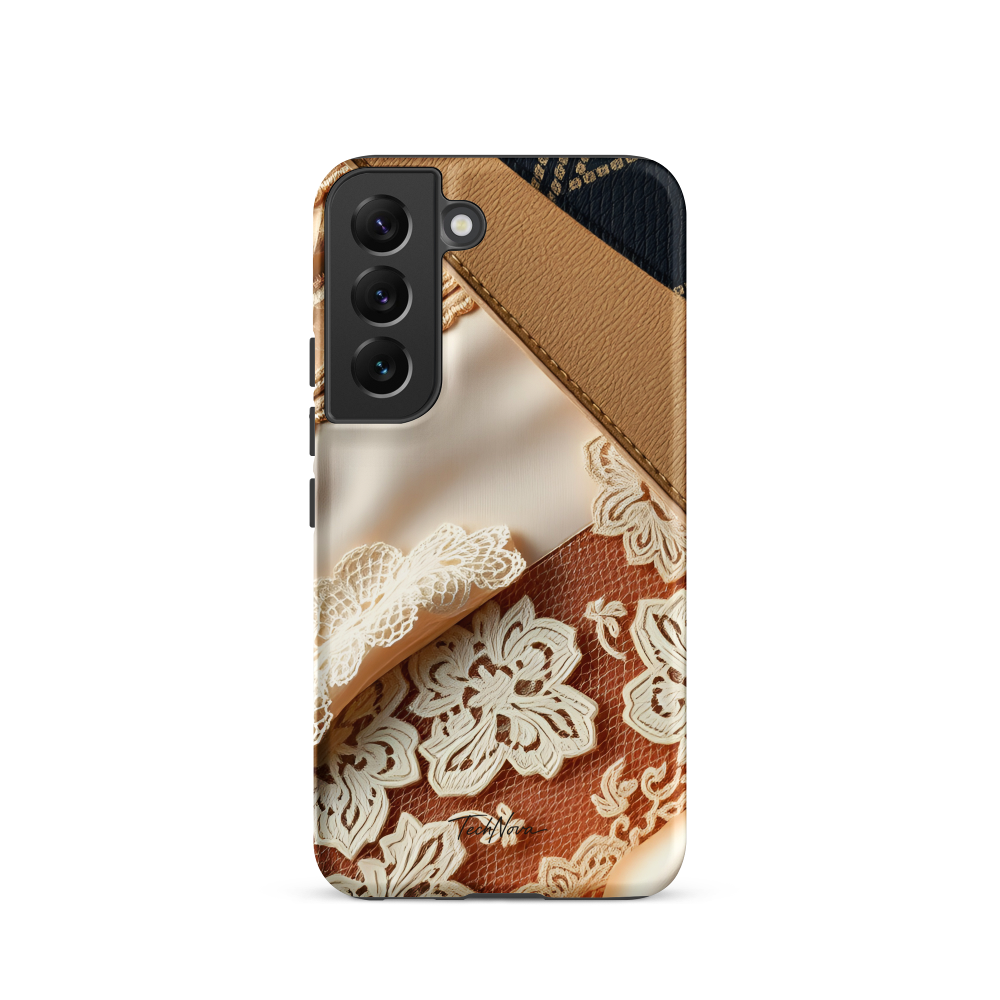 Coque Samsung TechNova Couture Signature - Protection premium haute couture double couche avec charge par induction