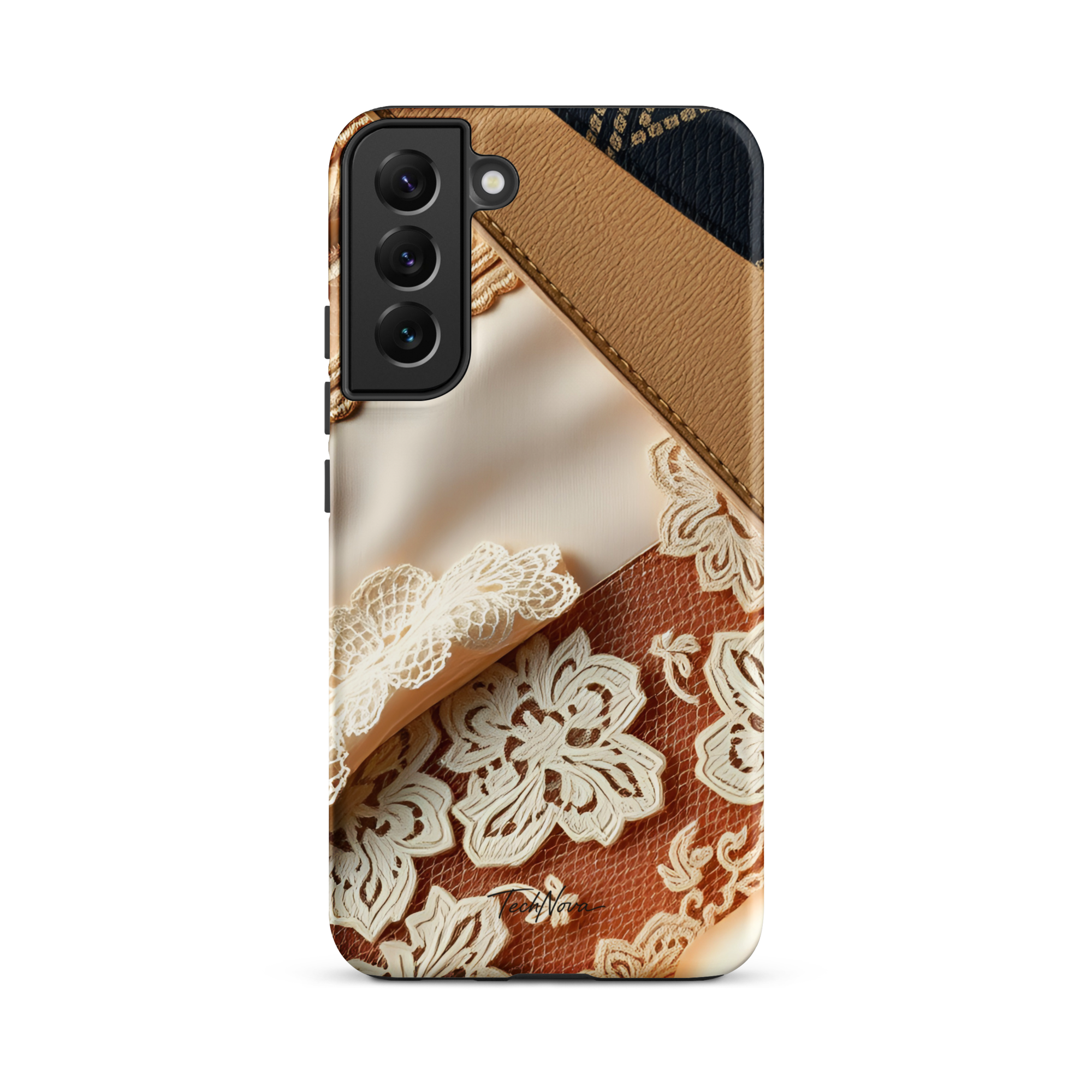 Coque Samsung TechNova Couture Signature - Protection premium haute couture double couche avec charge par induction