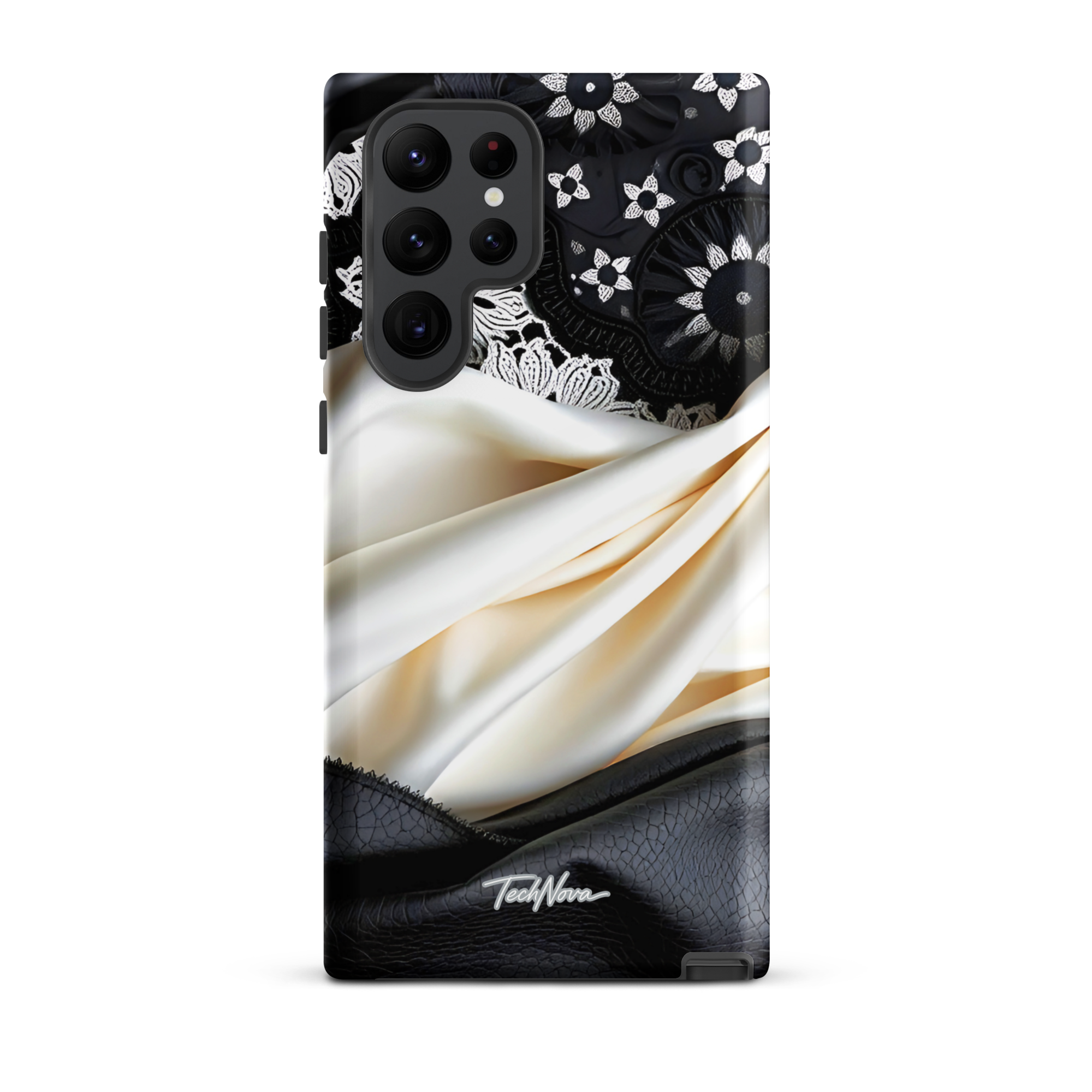 Coque Samsung TechNova Couture Signature - Protection premium haute couture double couche avec charge par induction