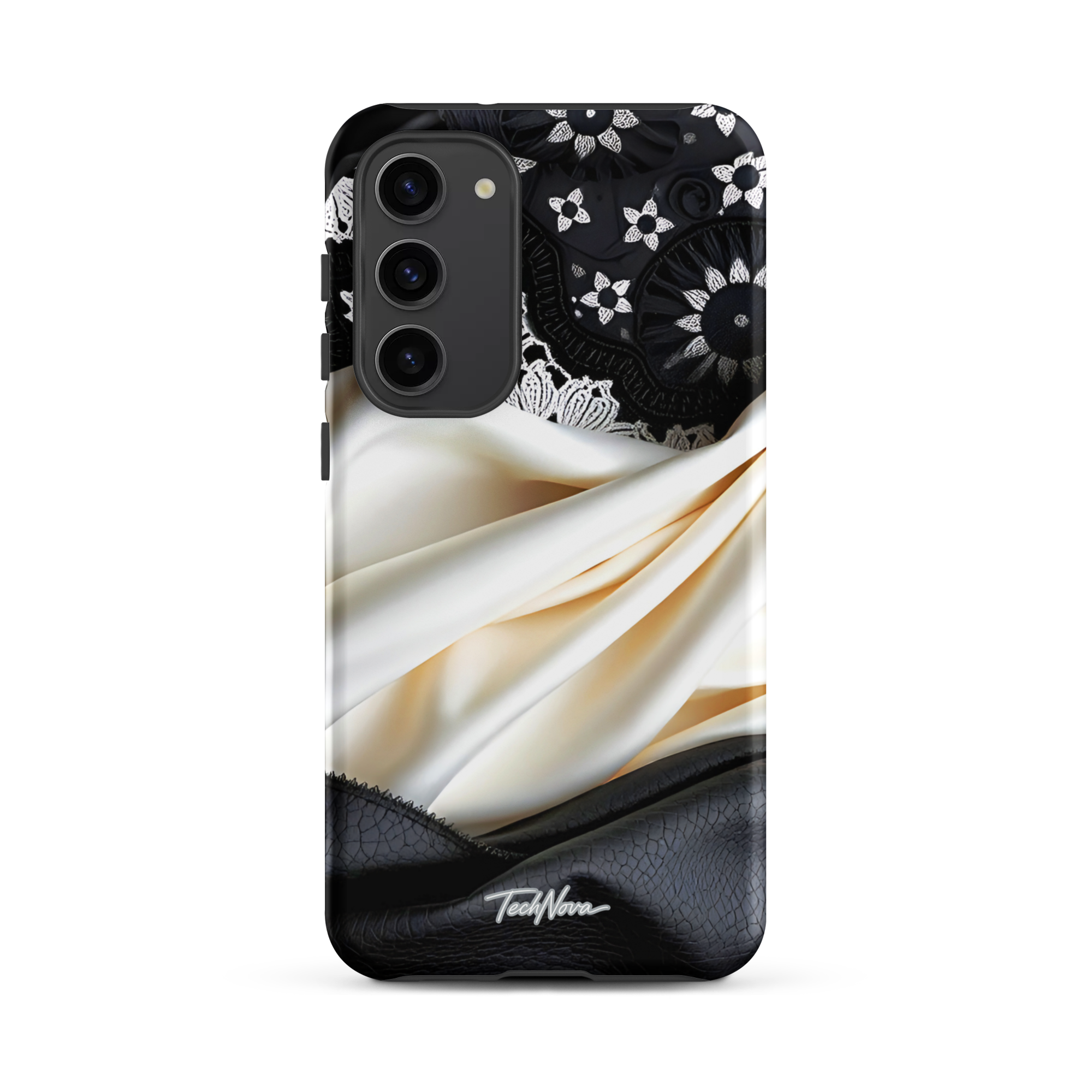 Coque Samsung TechNova Couture Signature - Protection premium haute couture double couche avec charge par induction