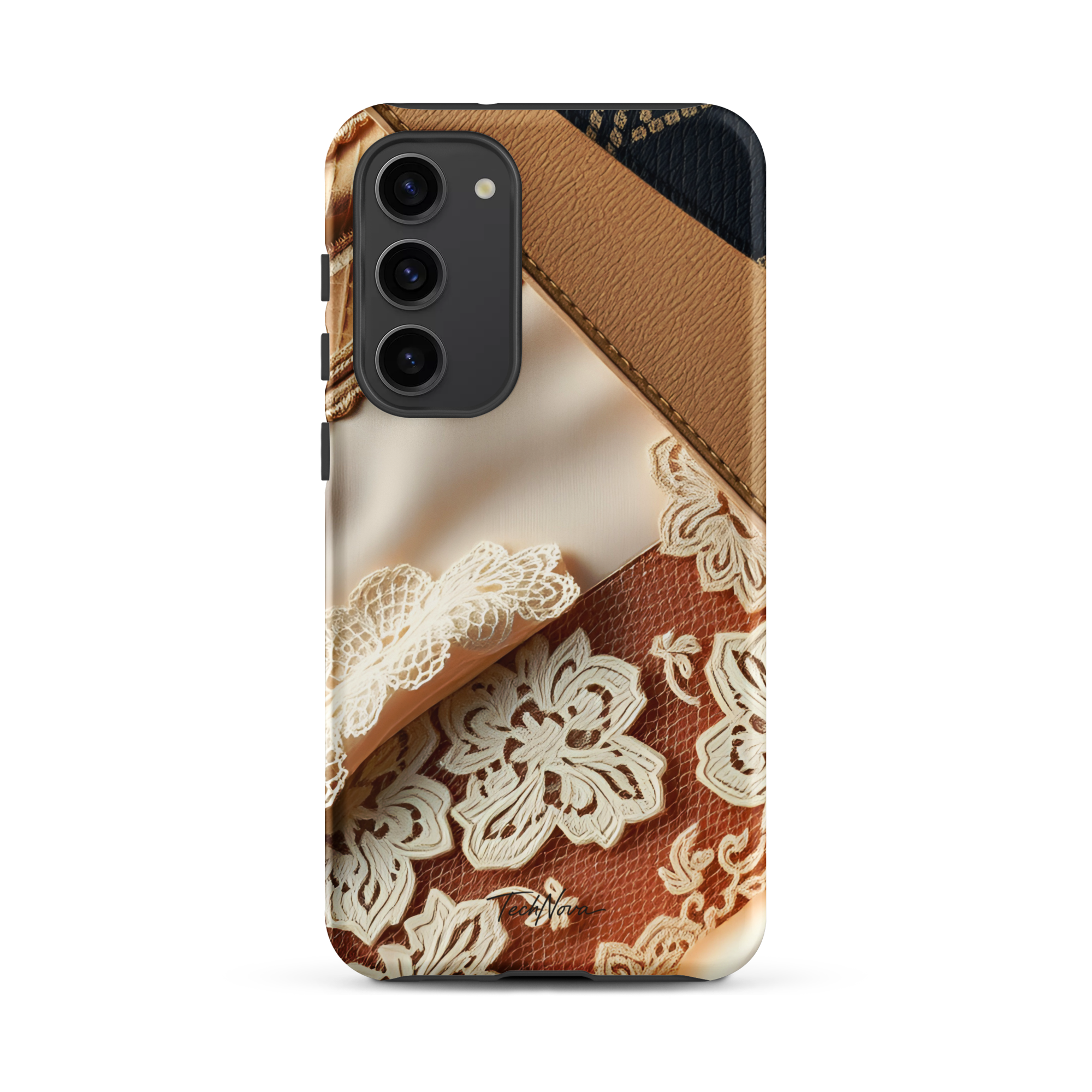 Coque Samsung TechNova Couture Signature - Protection premium haute couture double couche avec charge par induction