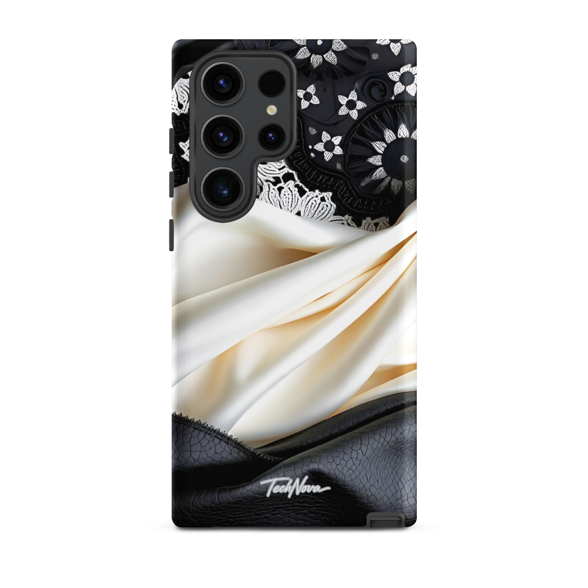 Coque Samsung TechNova Couture Signature - Protection premium haute couture double couche avec charge par induction