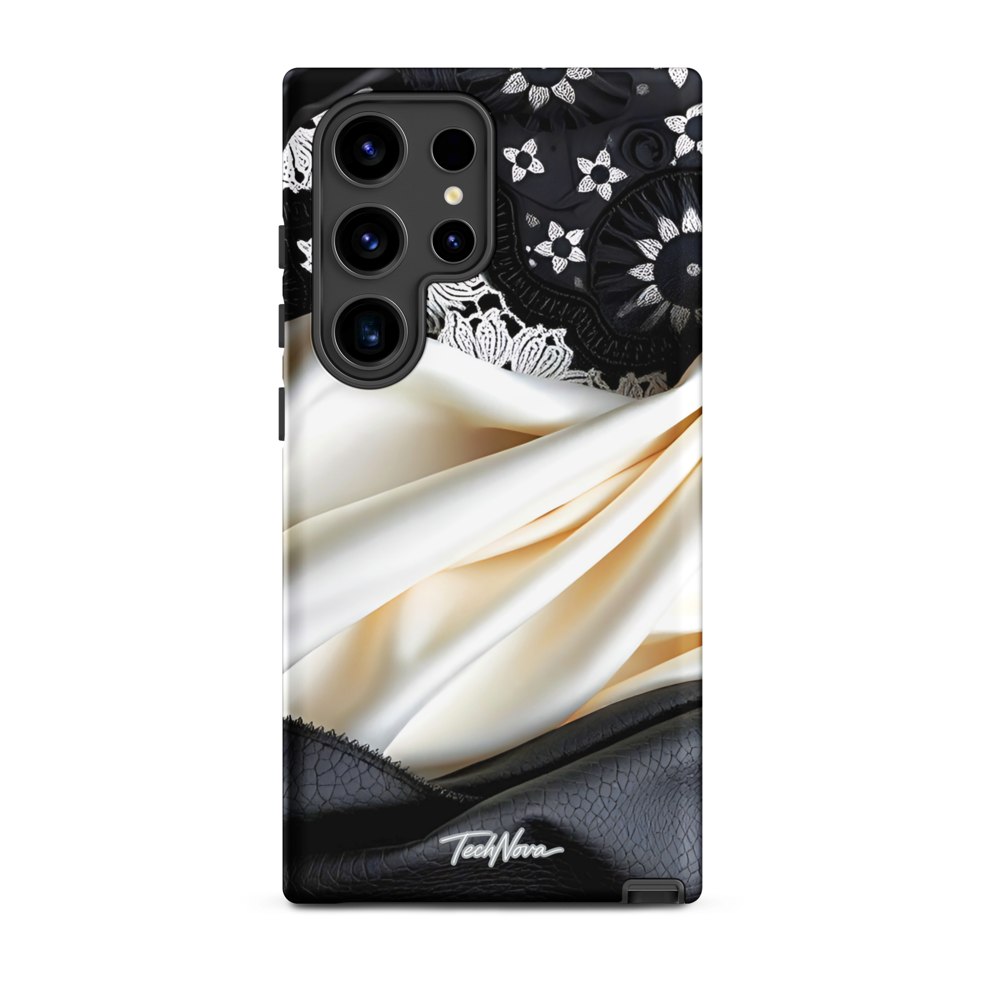 Coque Samsung TechNova Couture Signature - Protection premium haute couture double couche avec charge par induction