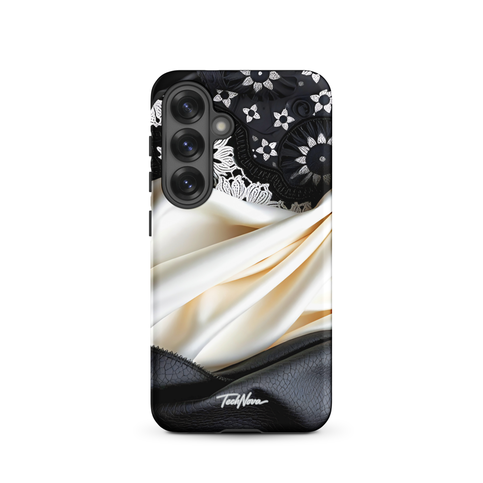 Coque Samsung TechNova Couture Signature - Protection premium haute couture double couche avec charge par induction