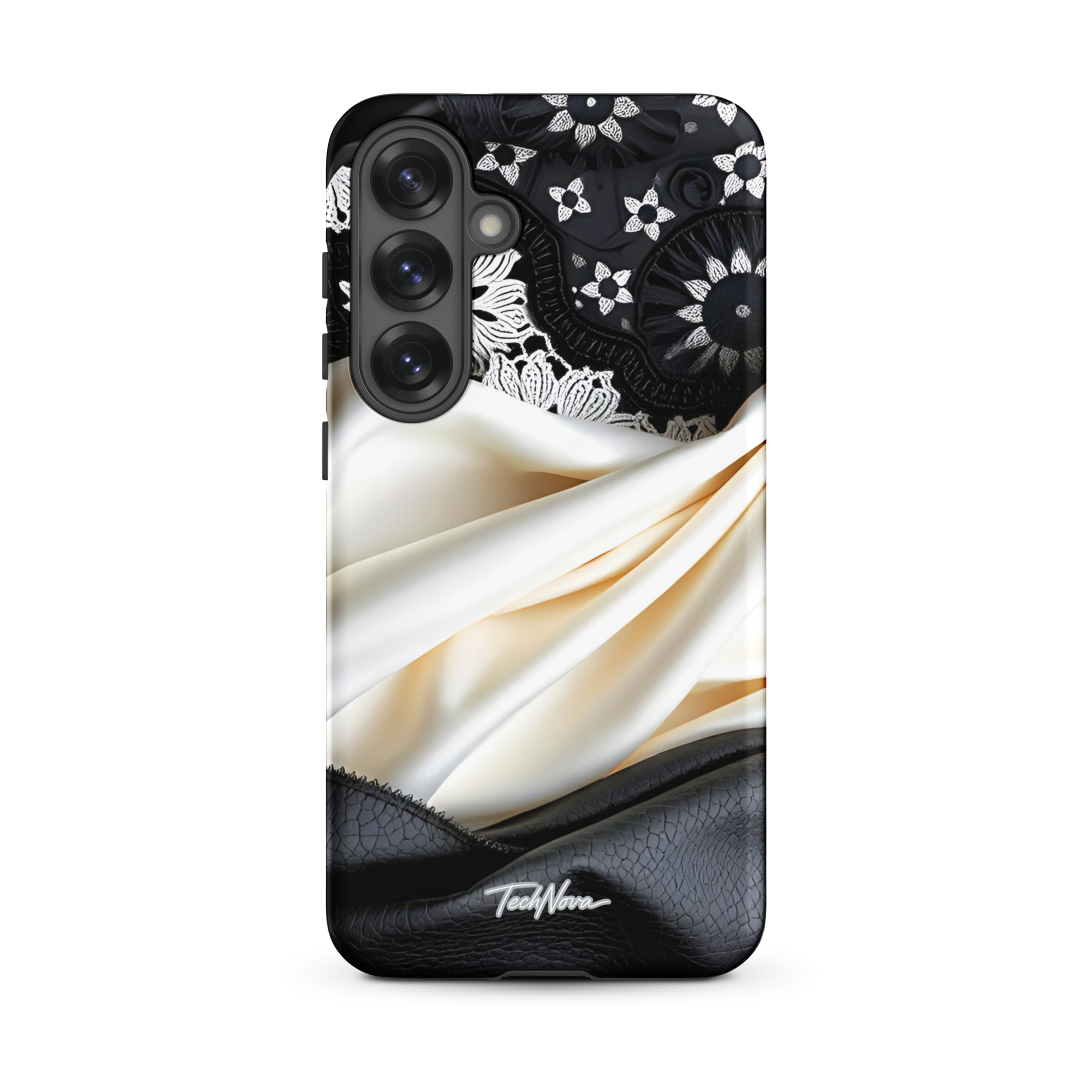 Coque Samsung TechNova Couture Signature - Protection premium haute couture double couche avec charge par induction